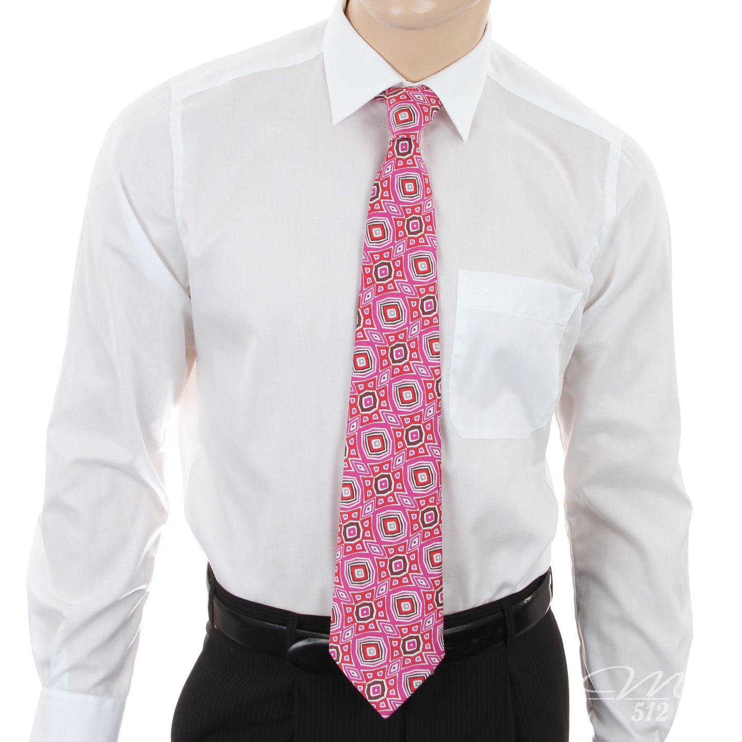 Baumwoll-Satin-Krawatte Retro Pink