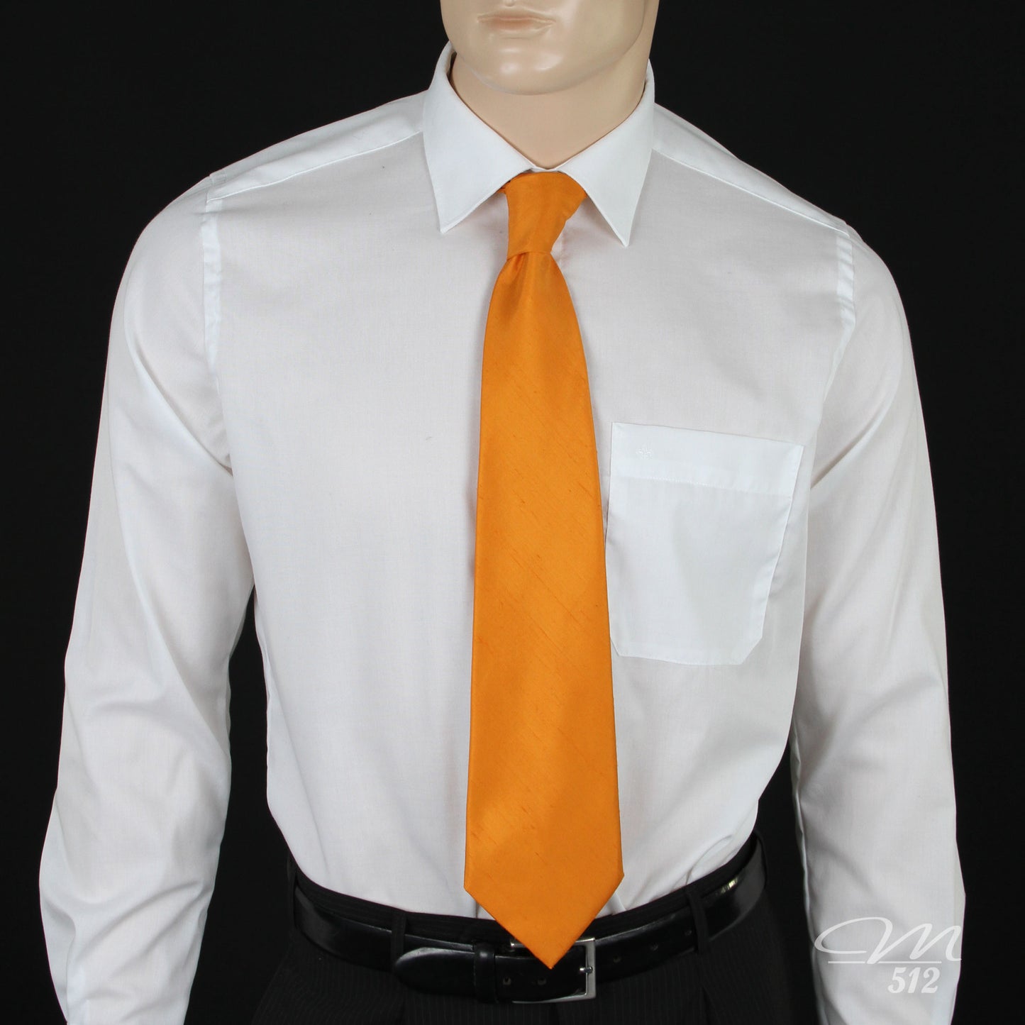 Krawatte Dupionseide Orange Uni