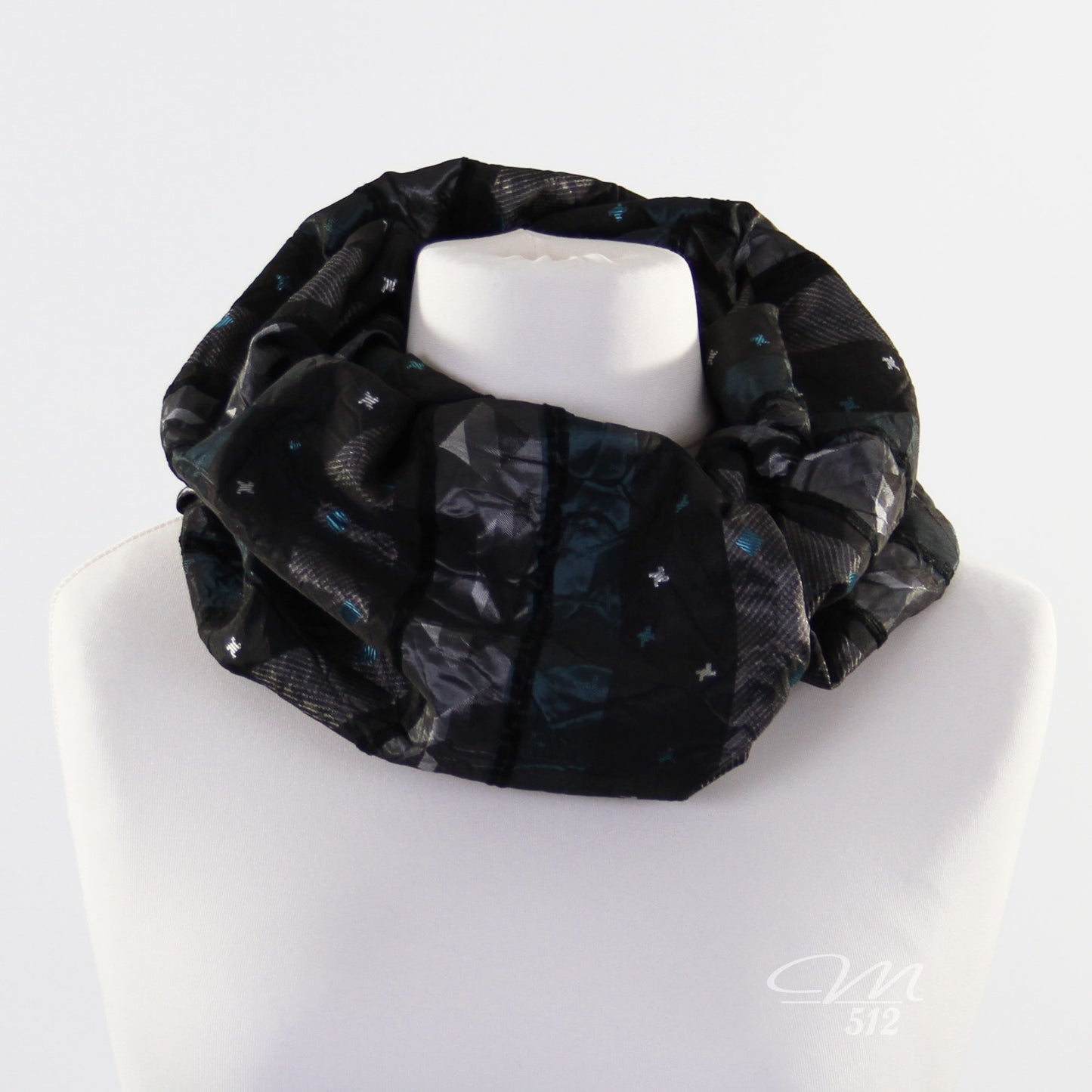 Collierschal Stardust Petrol (kurz)