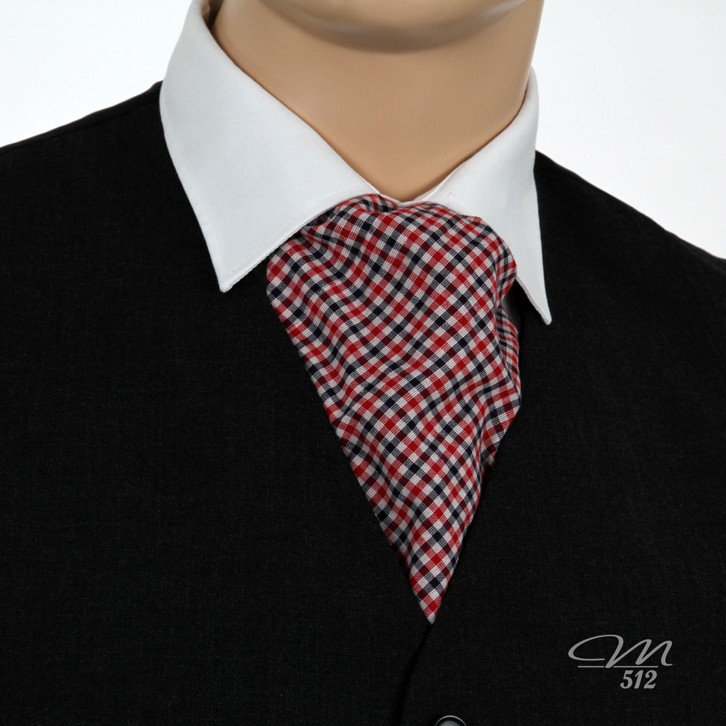 Wende-Krawattenschal Karo-Punkte