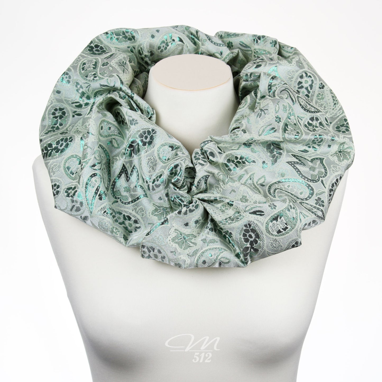 Collierschal Glitzer-Paisley Mint