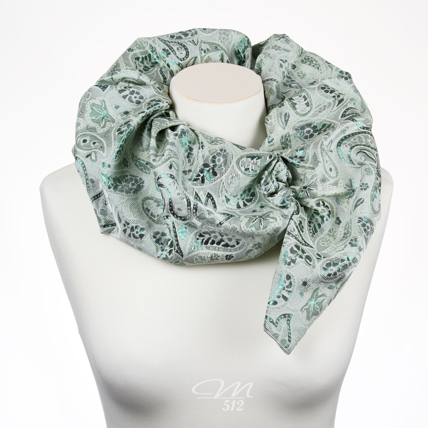 Collierschal Glitzer-Paisley Mint