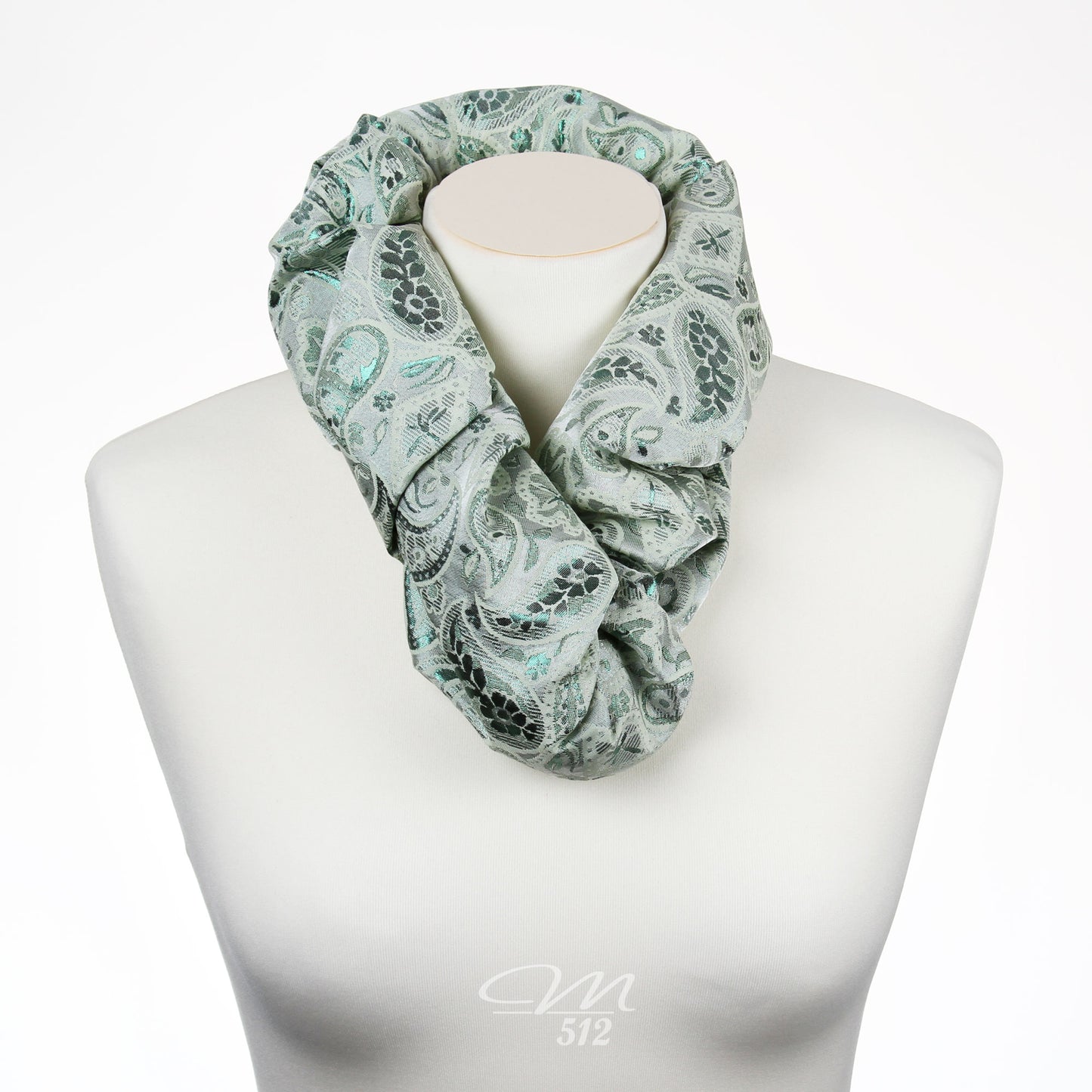 Collierschal Glitzer-Paisley Mint