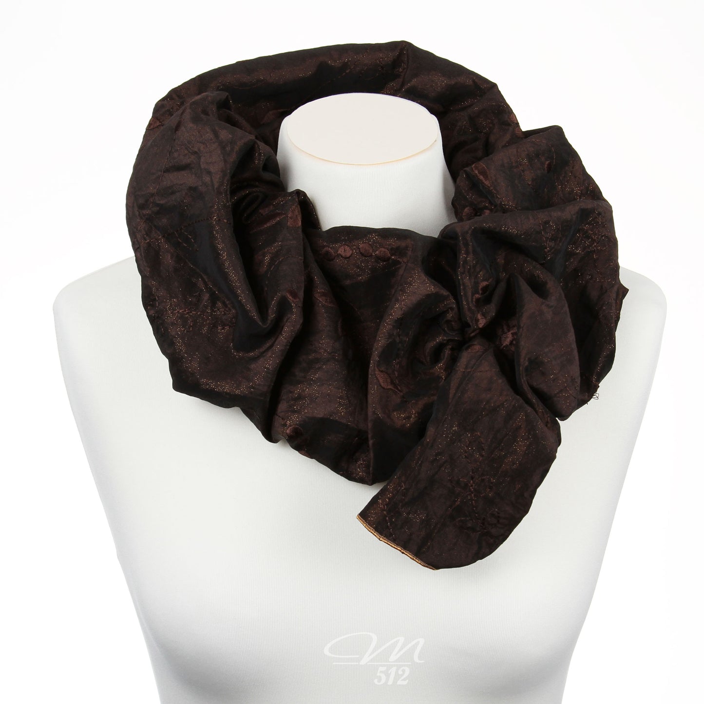 Collierschal Braun-Gold-Glitzer