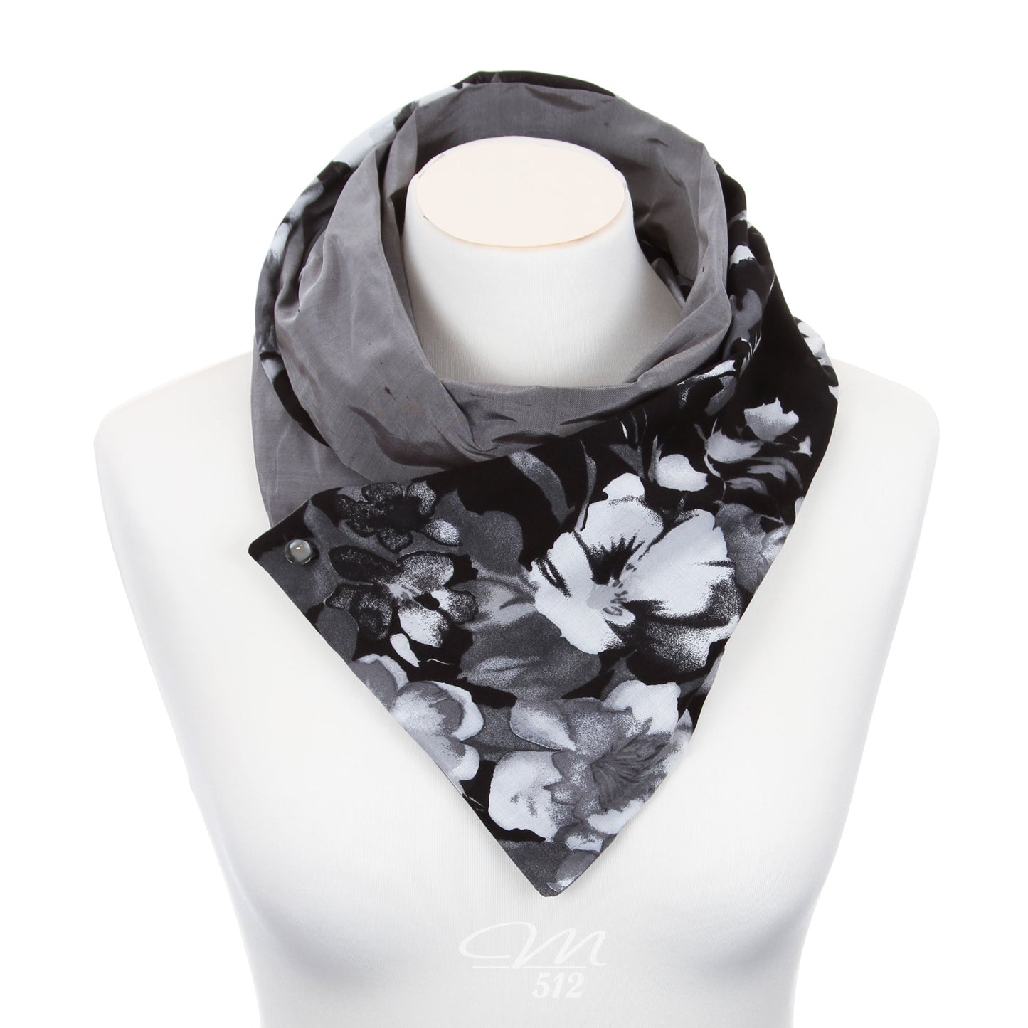 DRAPÉ® Flowers Black White + Silver