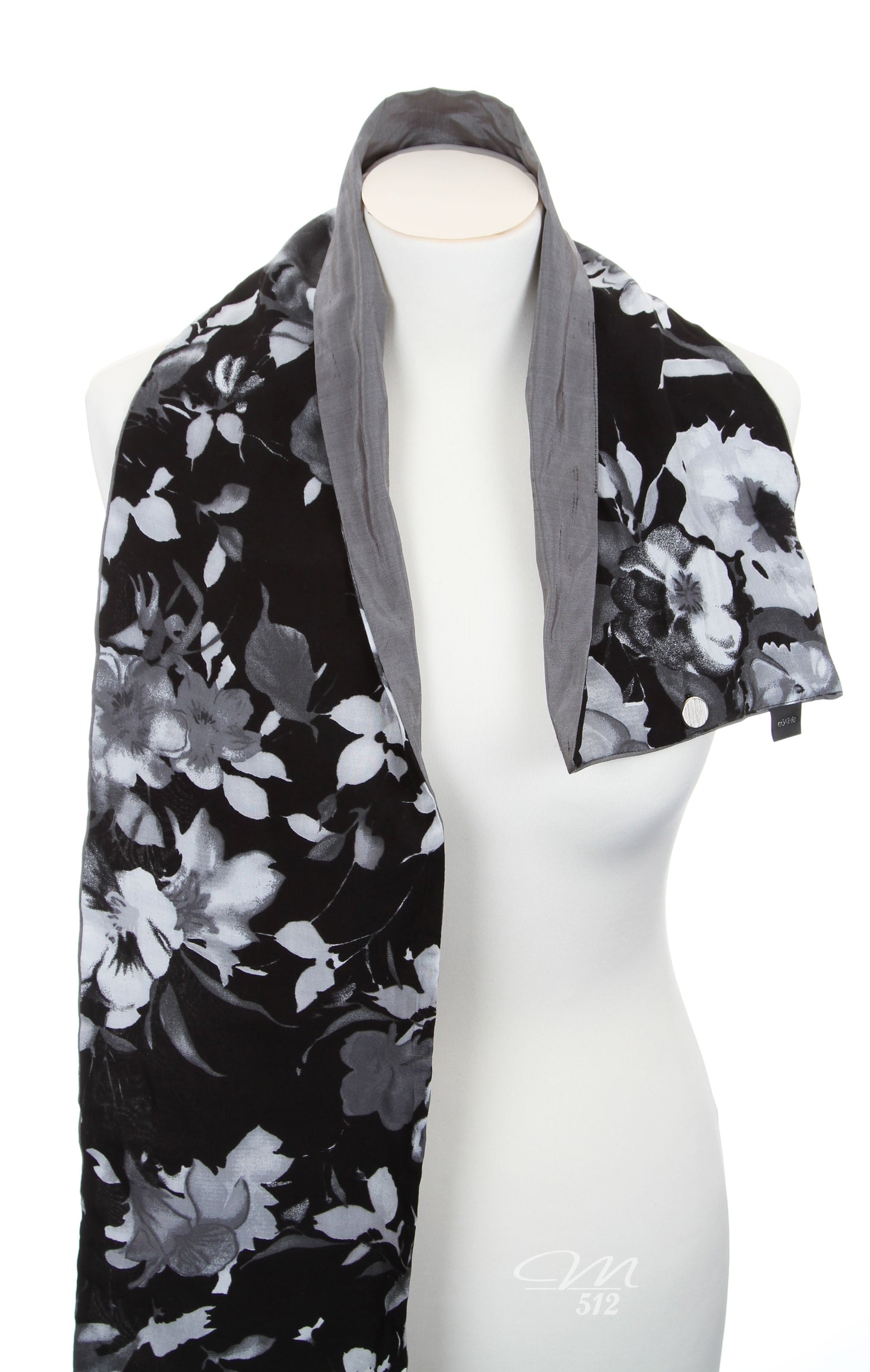 DRAPÉ® Flowers Black White + Silver