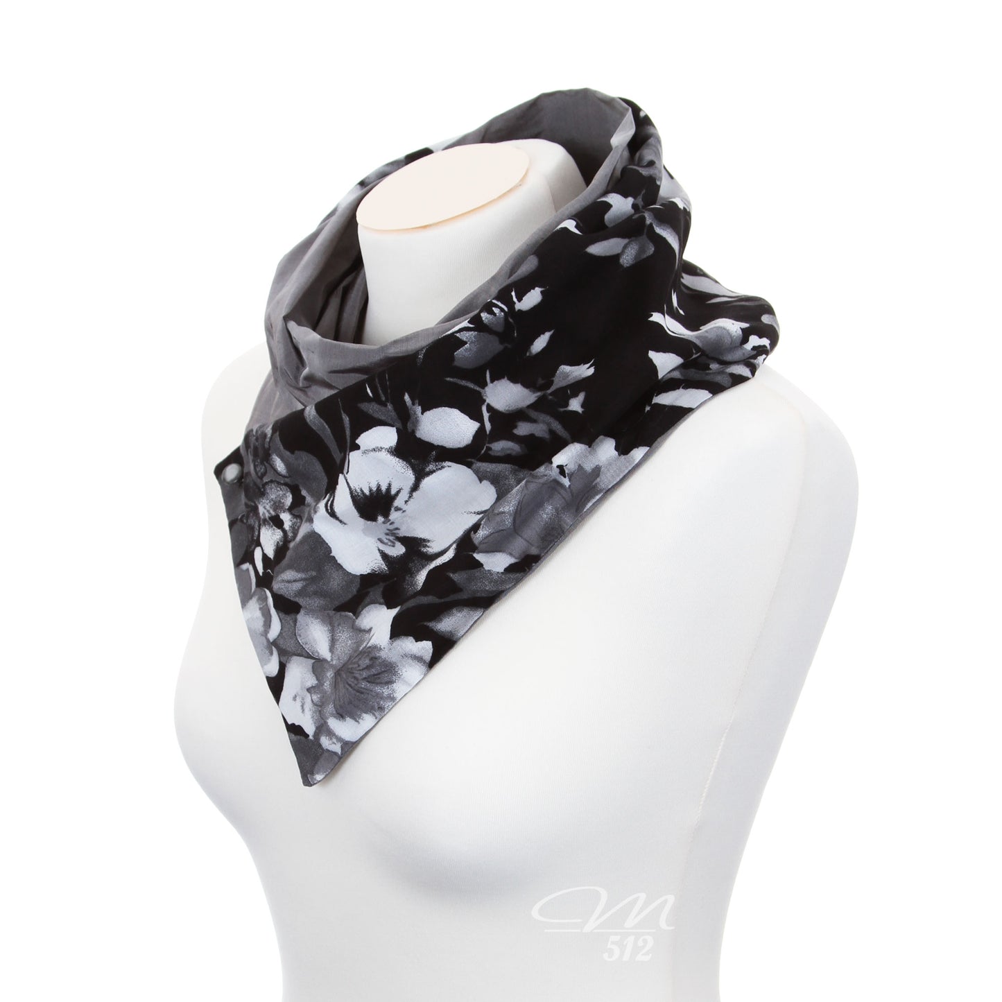 DRAPÉ® Flowers Black White + Silver