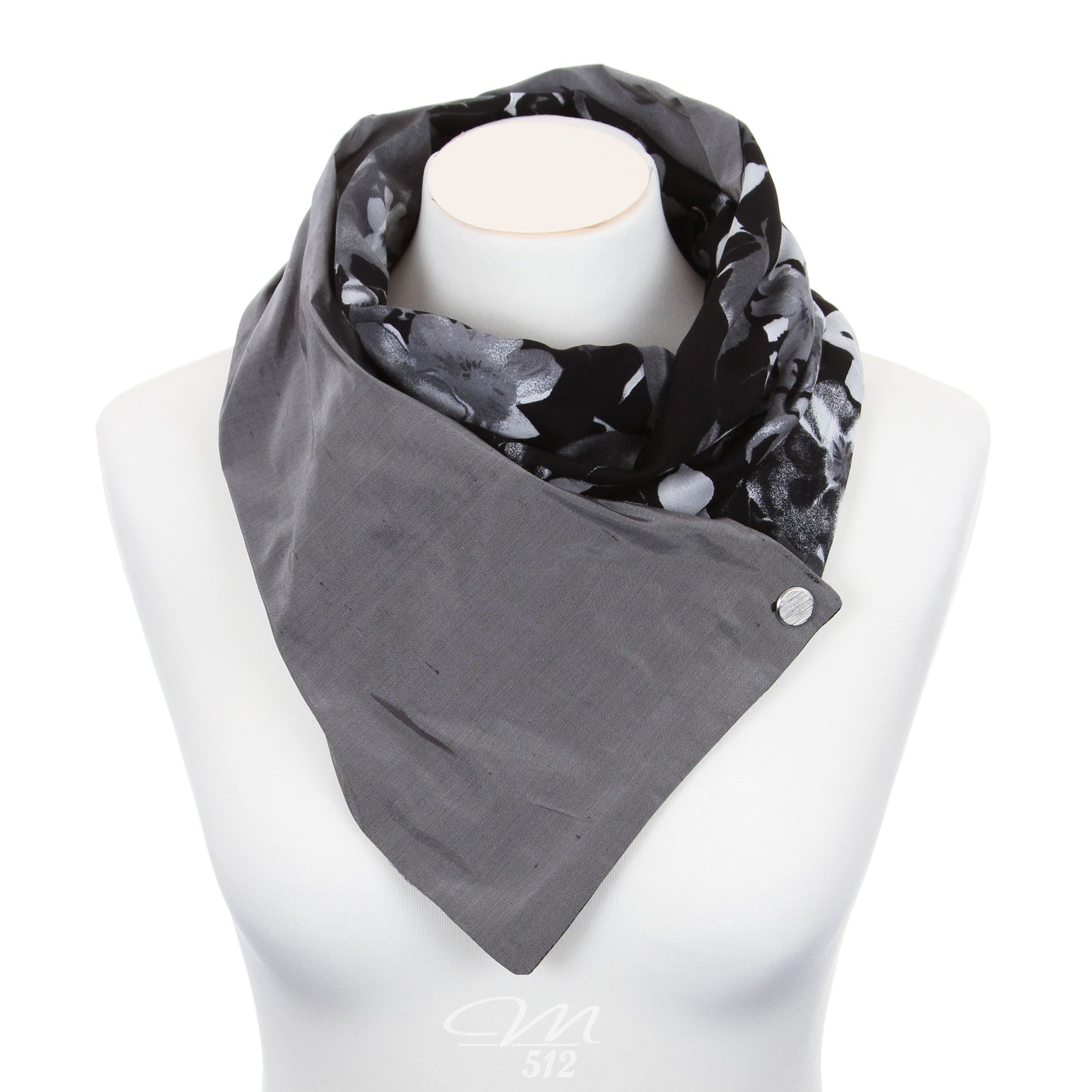 DRAPÉ® Flowers Black White + Silver