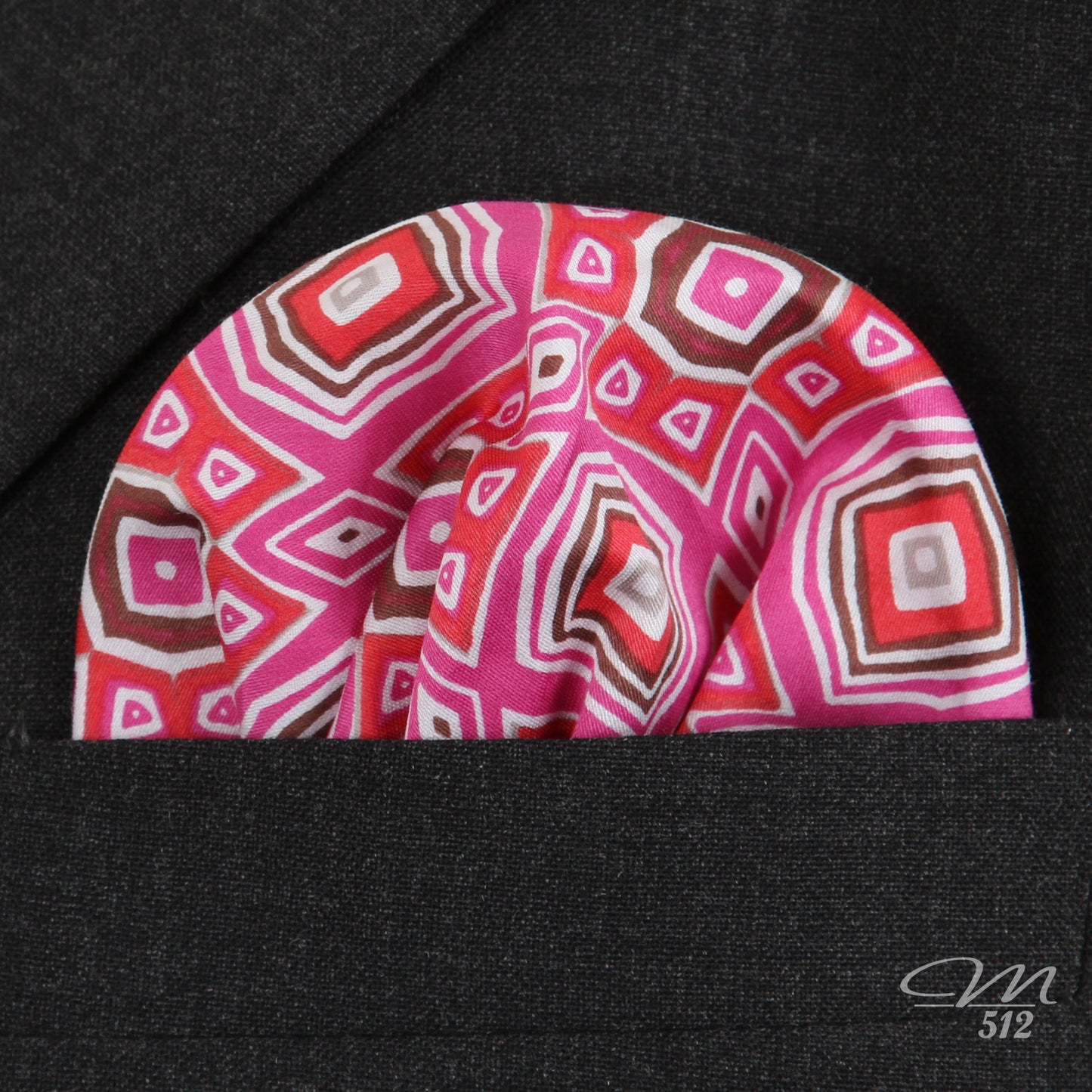 Einstecktuch Retro Pink