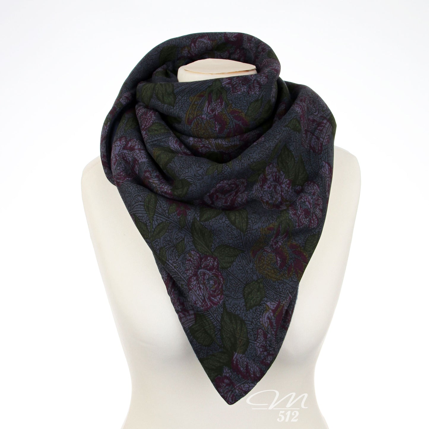 3Eck Blüten + Ornamente Blau