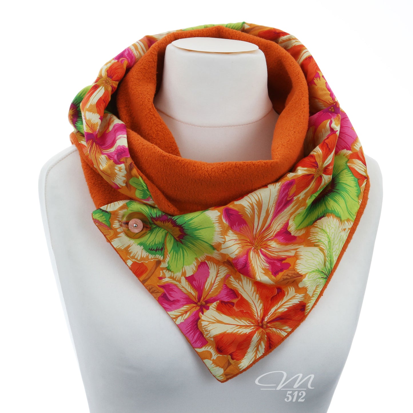 Warmes DRAPÉ Fleur Orange