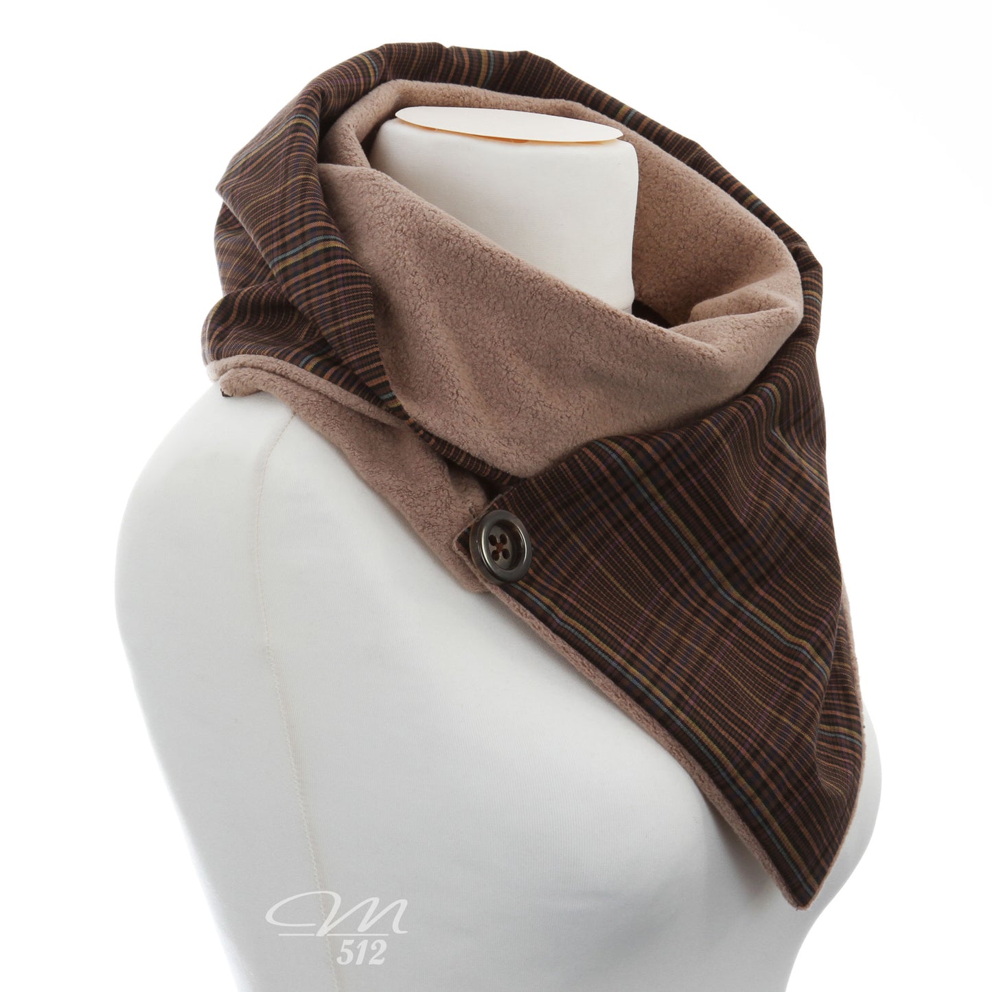 Warmes DRAPÉ Karo Beige-Braun