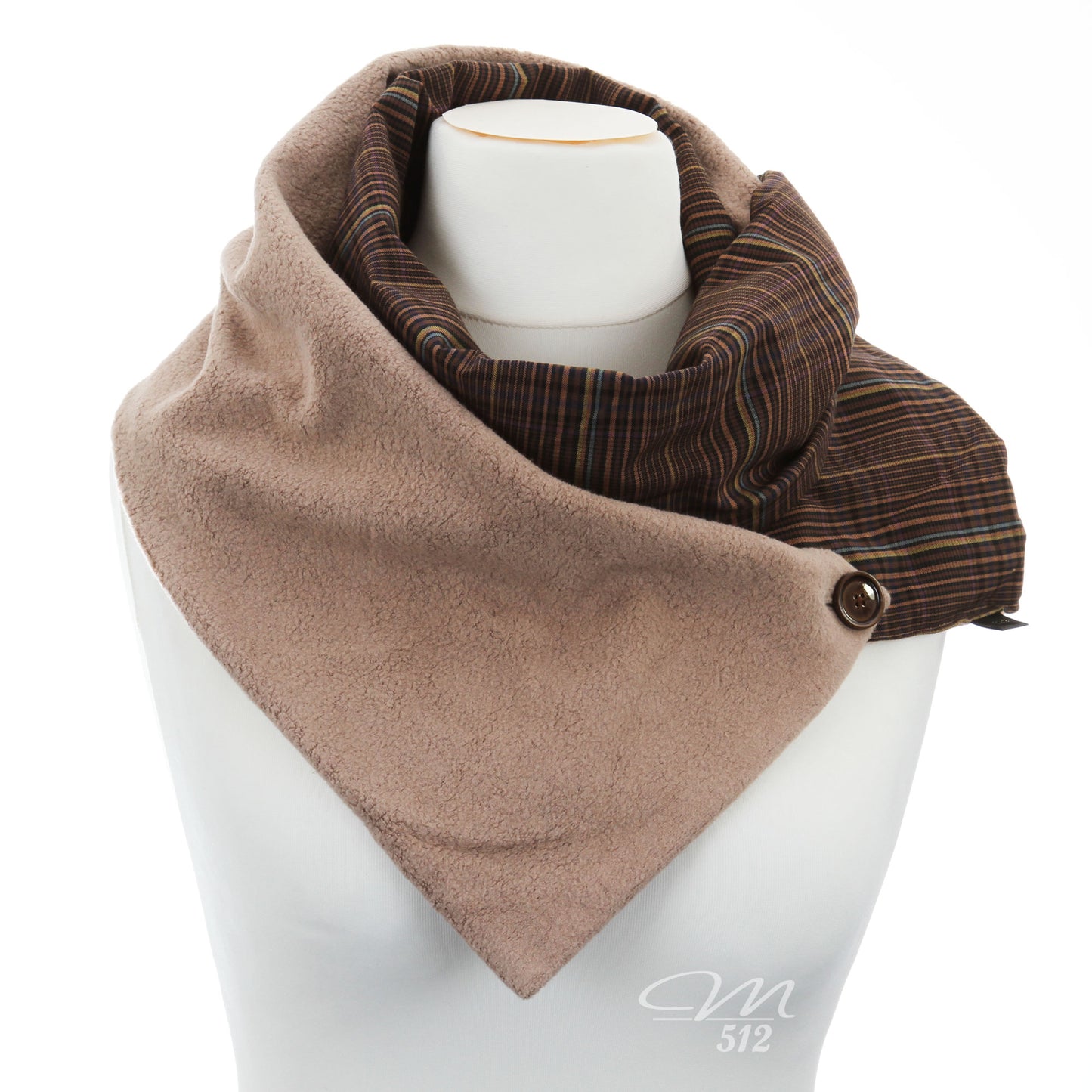 Warmes DRAPÉ Karo Beige-Braun
