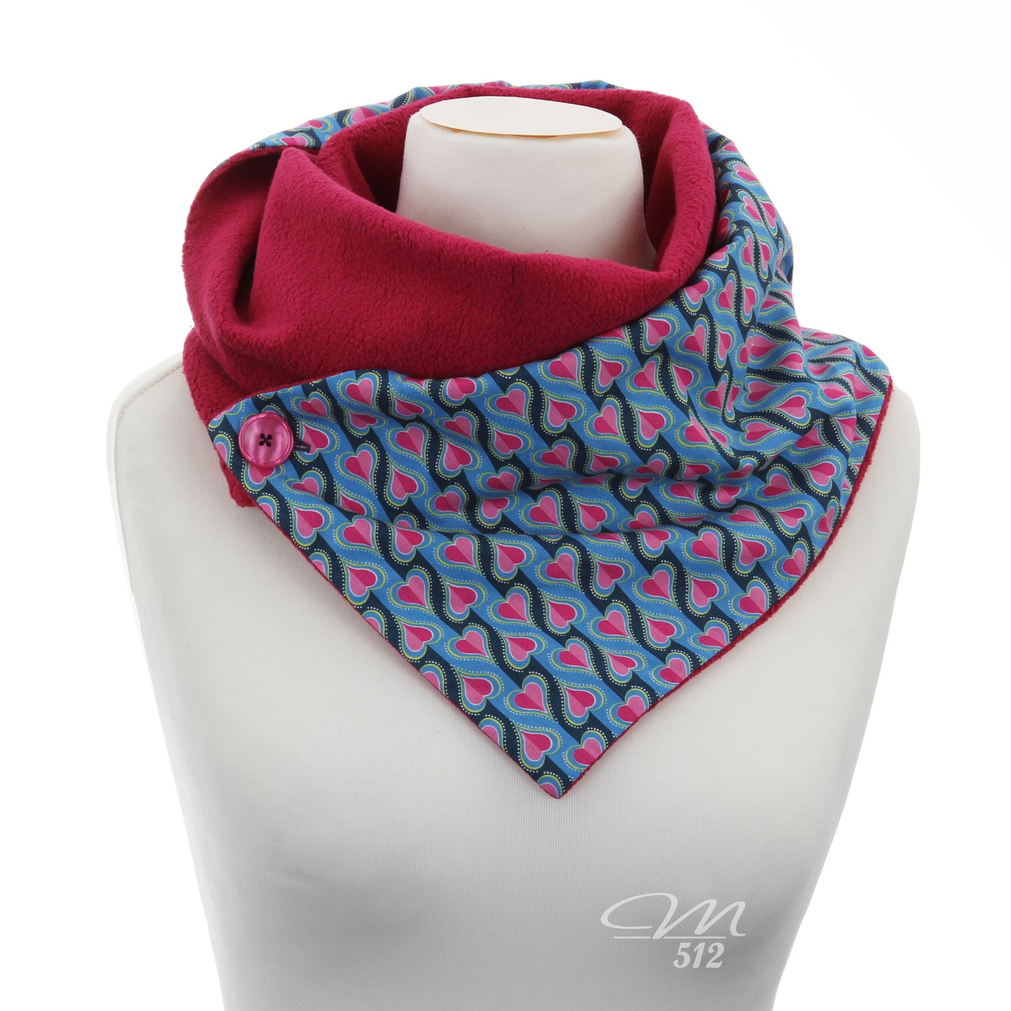 Warmes DRAPÉ Pink Hearts Pink