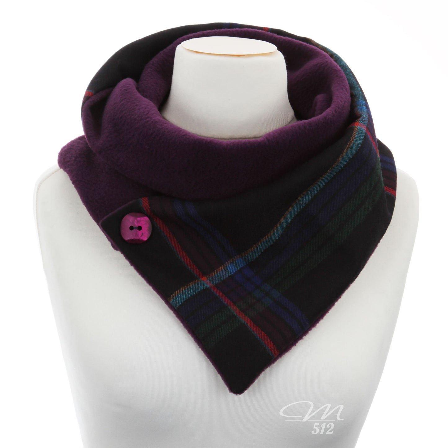Warmes DRAPÉ Multicolor-Karo Violett