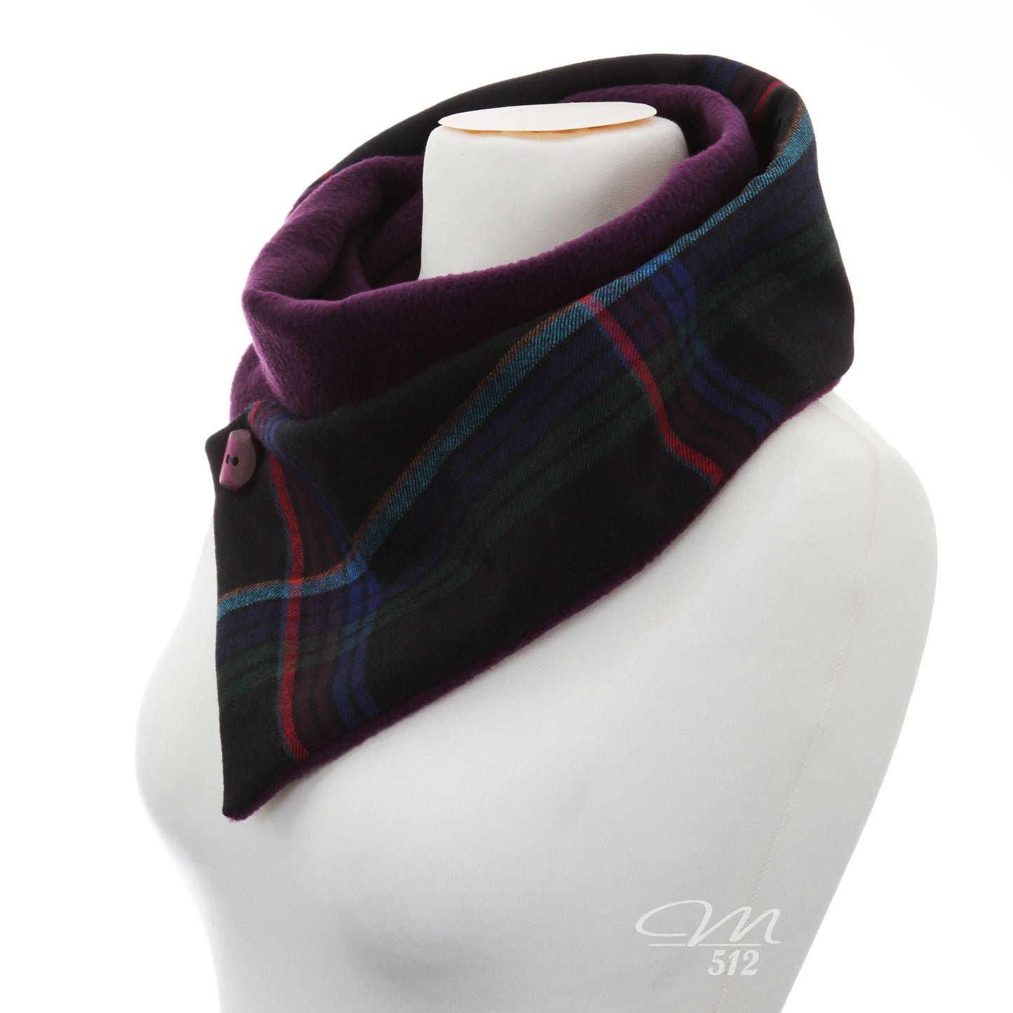 Warmes DRAPÉ Multicolor-Karo Violett