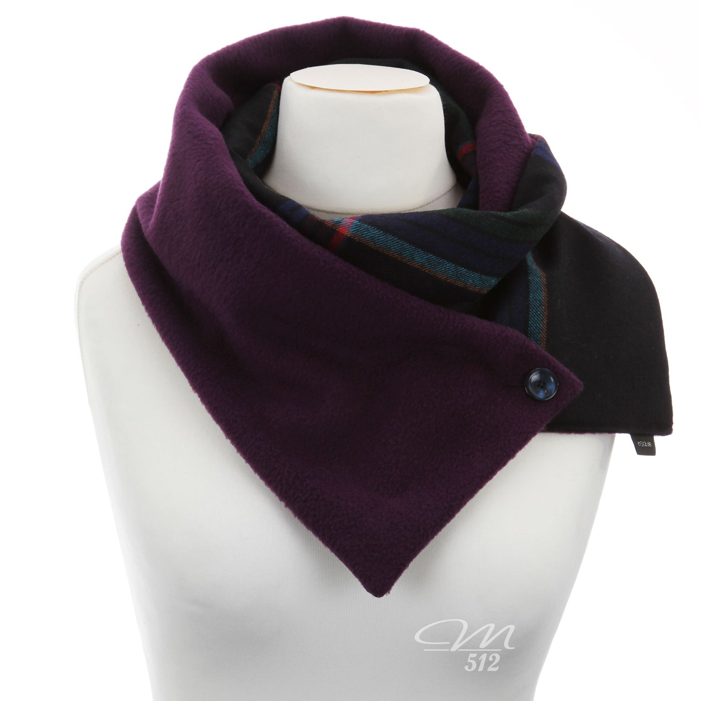 Warmes DRAPÉ Multicolor-Karo Violett