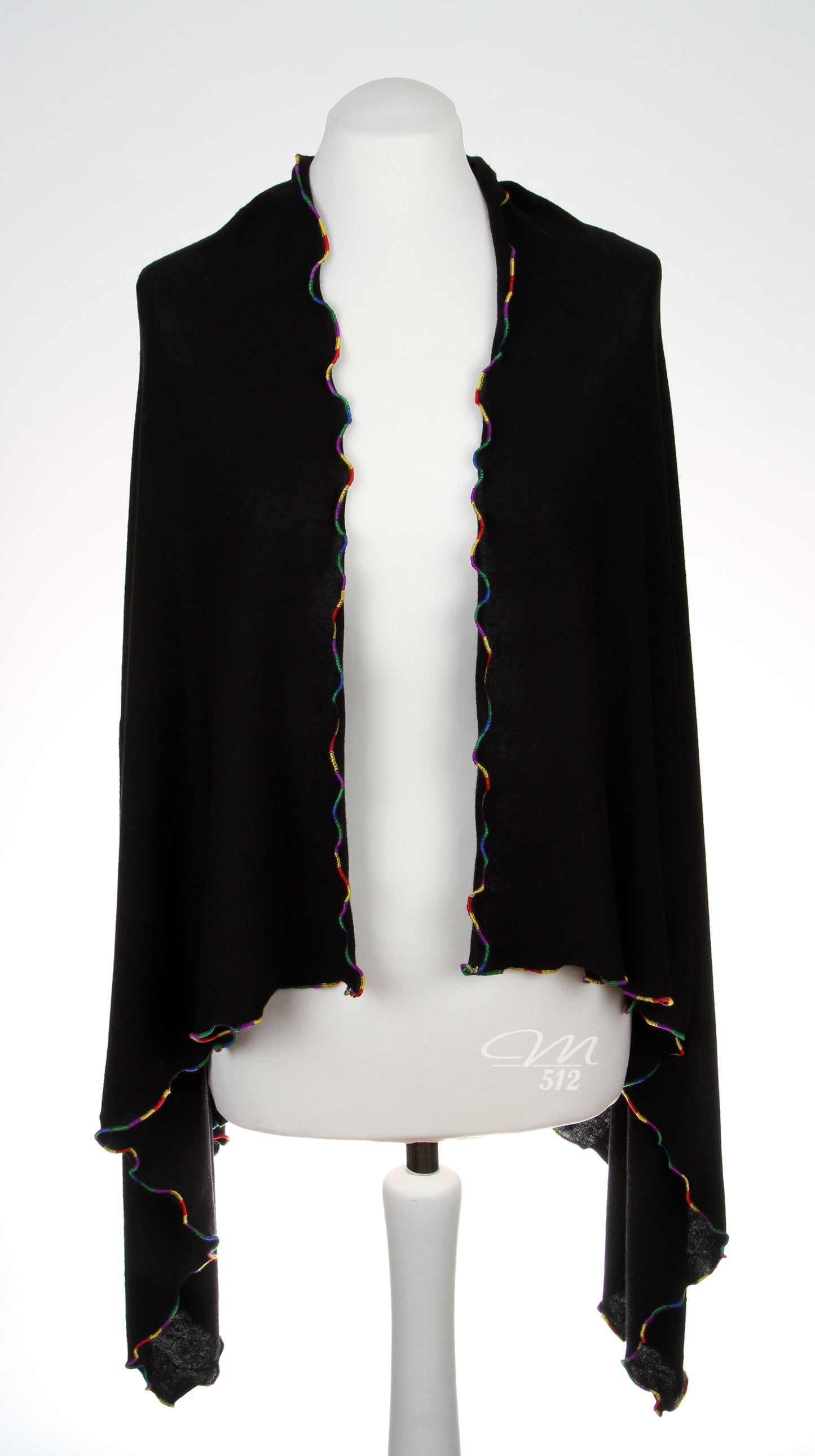 Stricktuch Schwarz-Multicolor