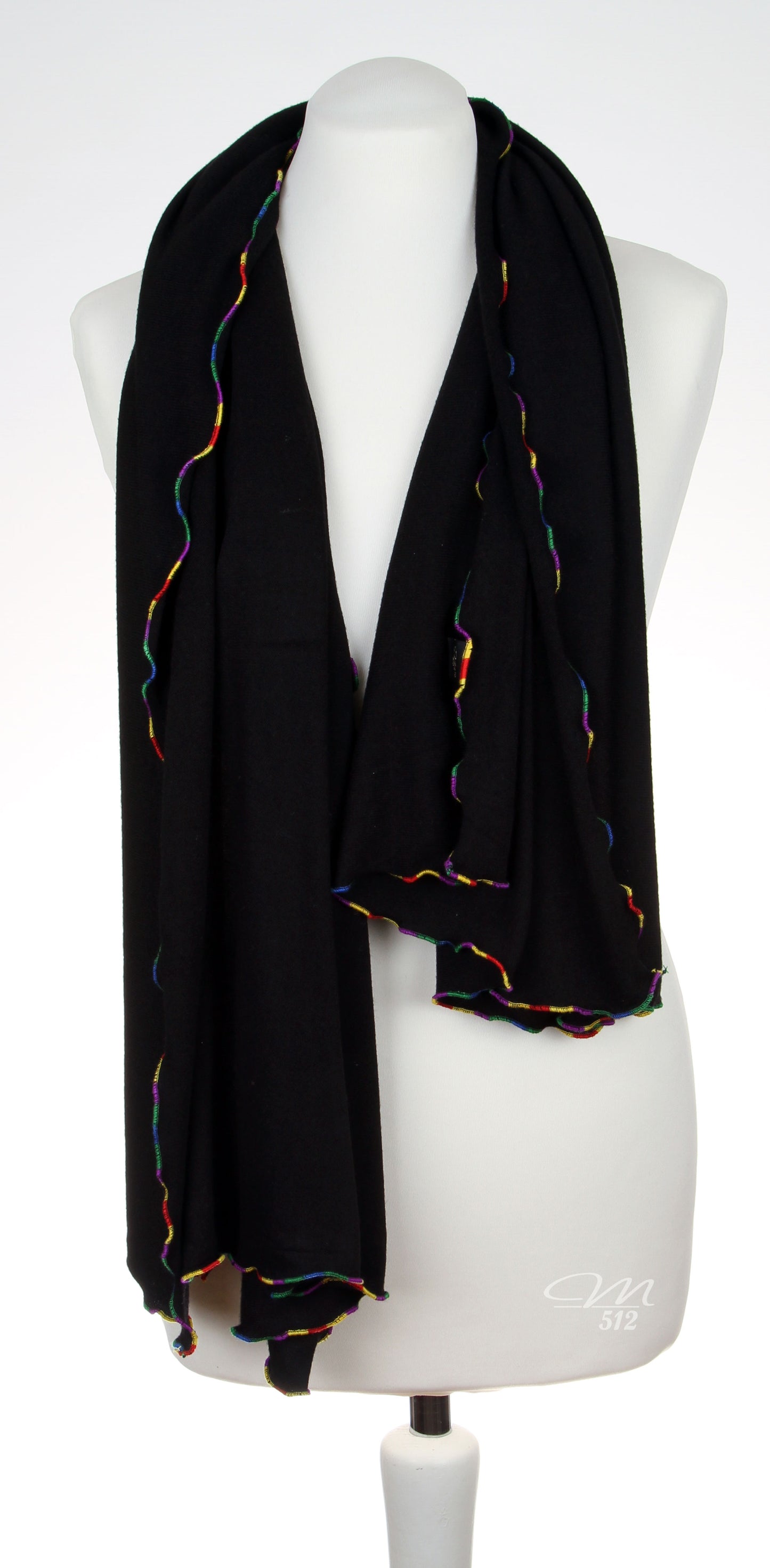 Stricktuch Schwarz-Multicolor