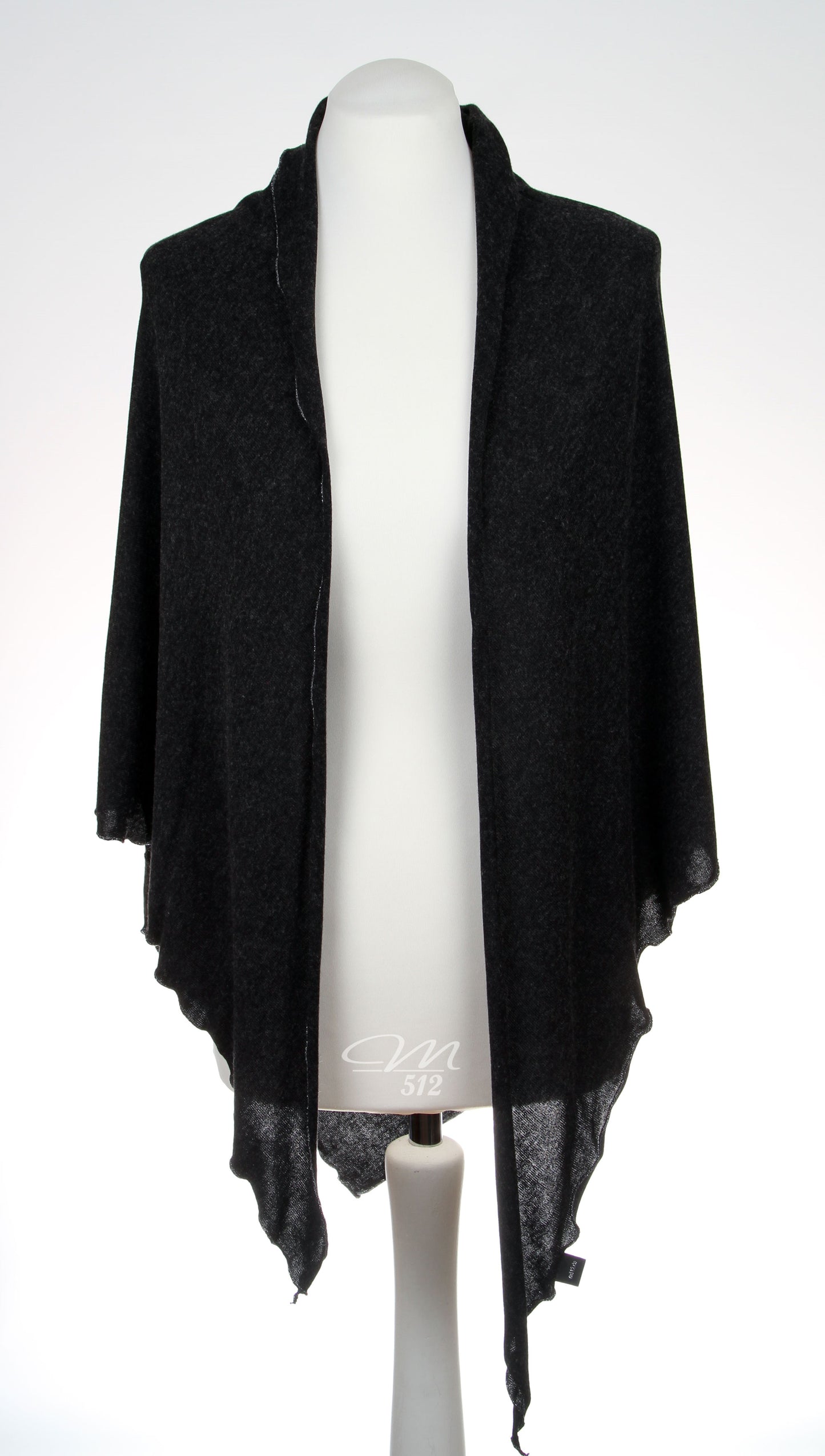 Strick-3Eck Anthrazit-Silber