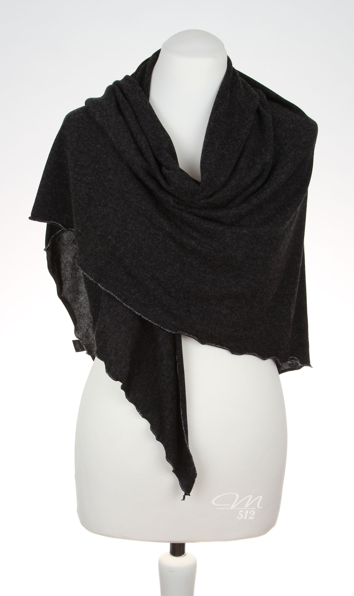 Strick-3Eck Anthrazit-Silber