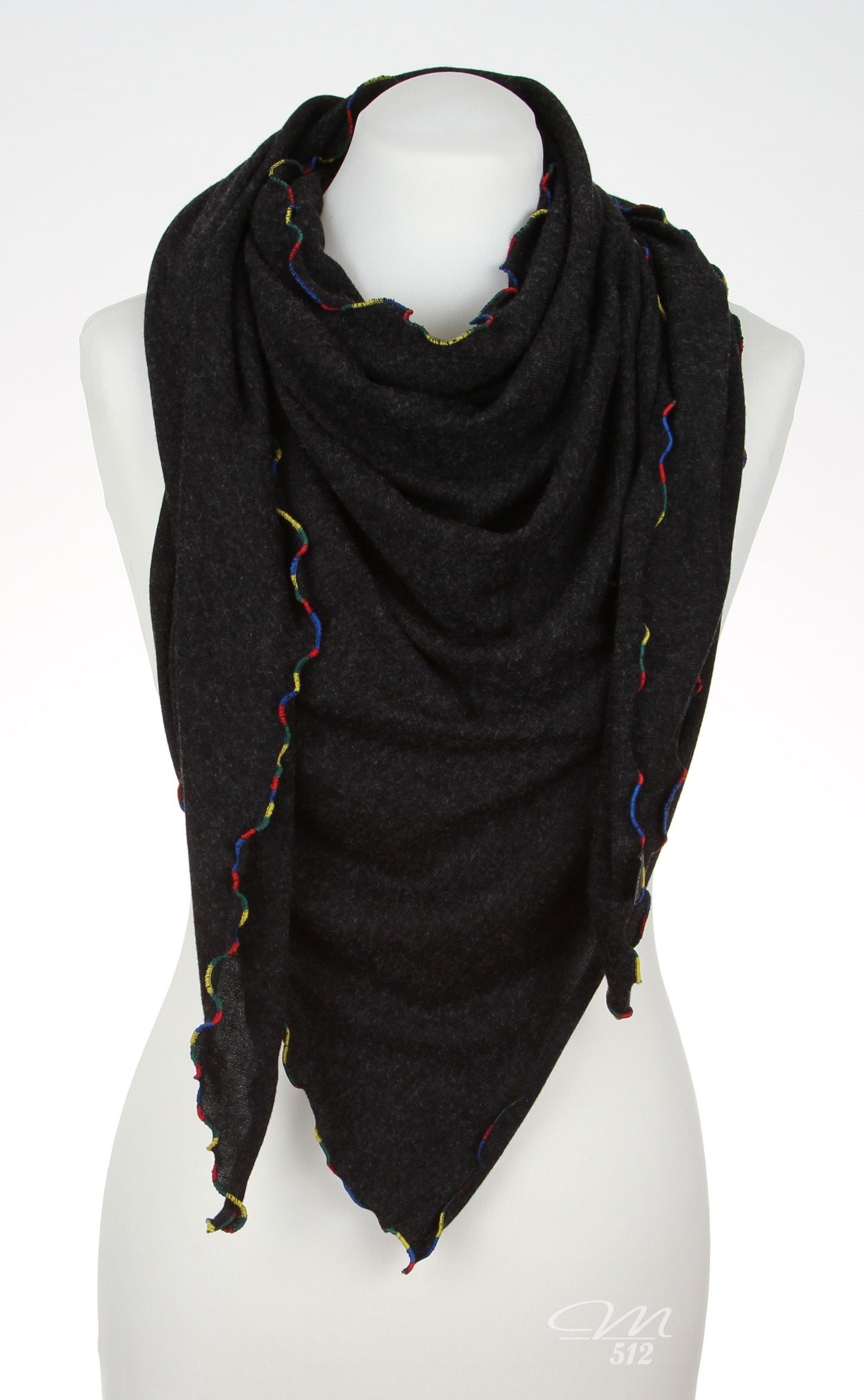 Strick-3Eck Anthrazit-Bunt
