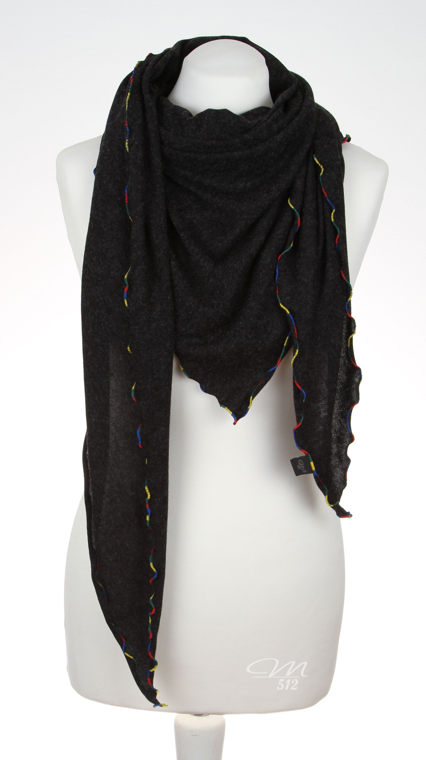 Strick-3Eck Anthrazit-Bunt