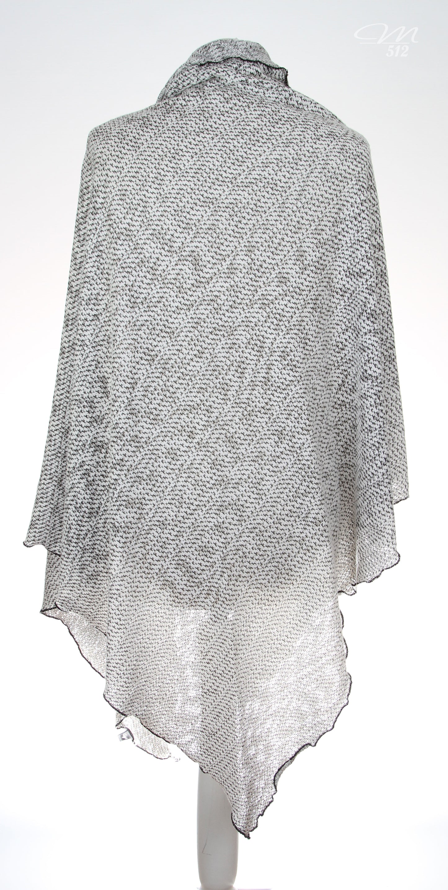 Strick-3Eck Schwarz-Creme