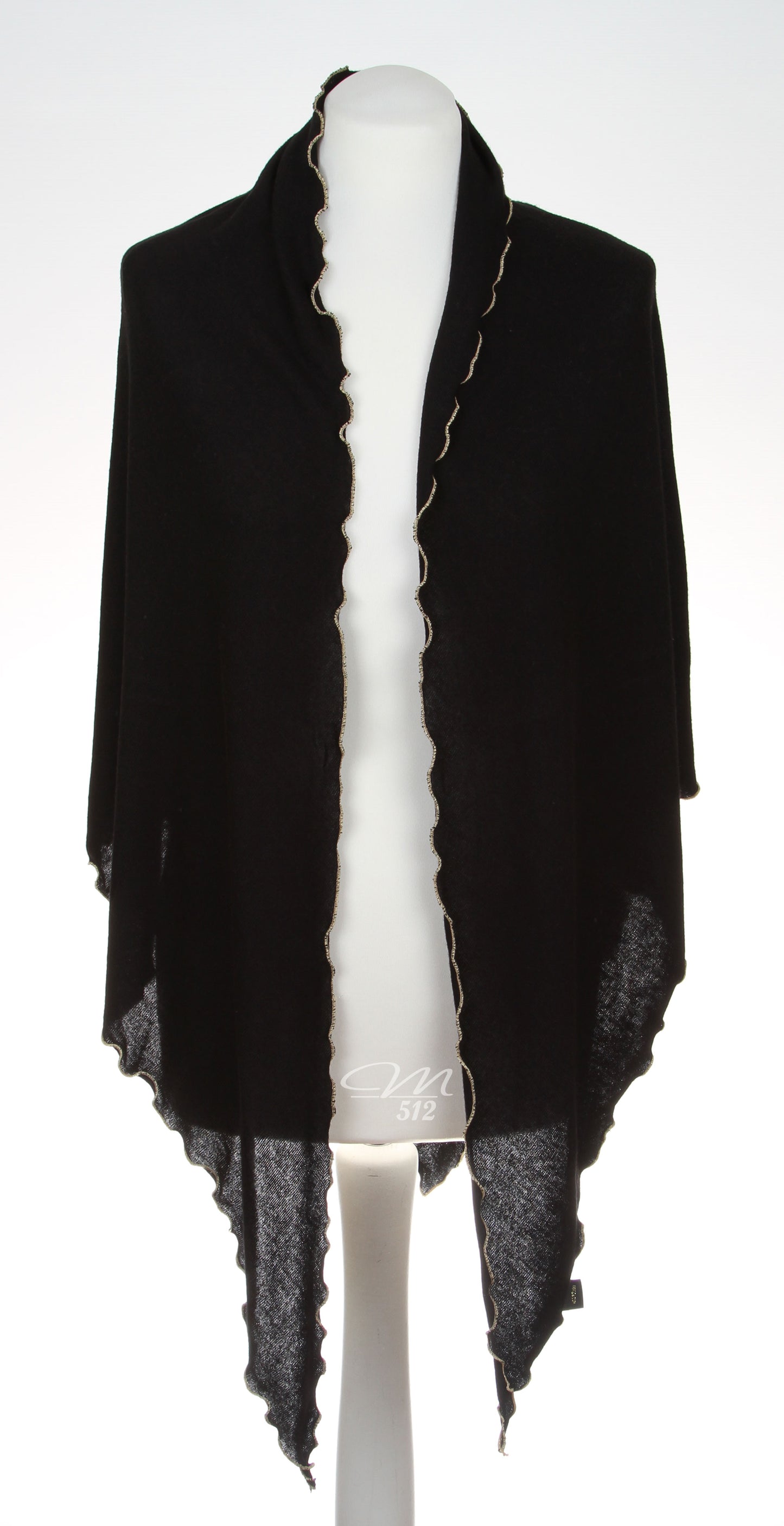 Strick-3Eck Schwarz-Gold