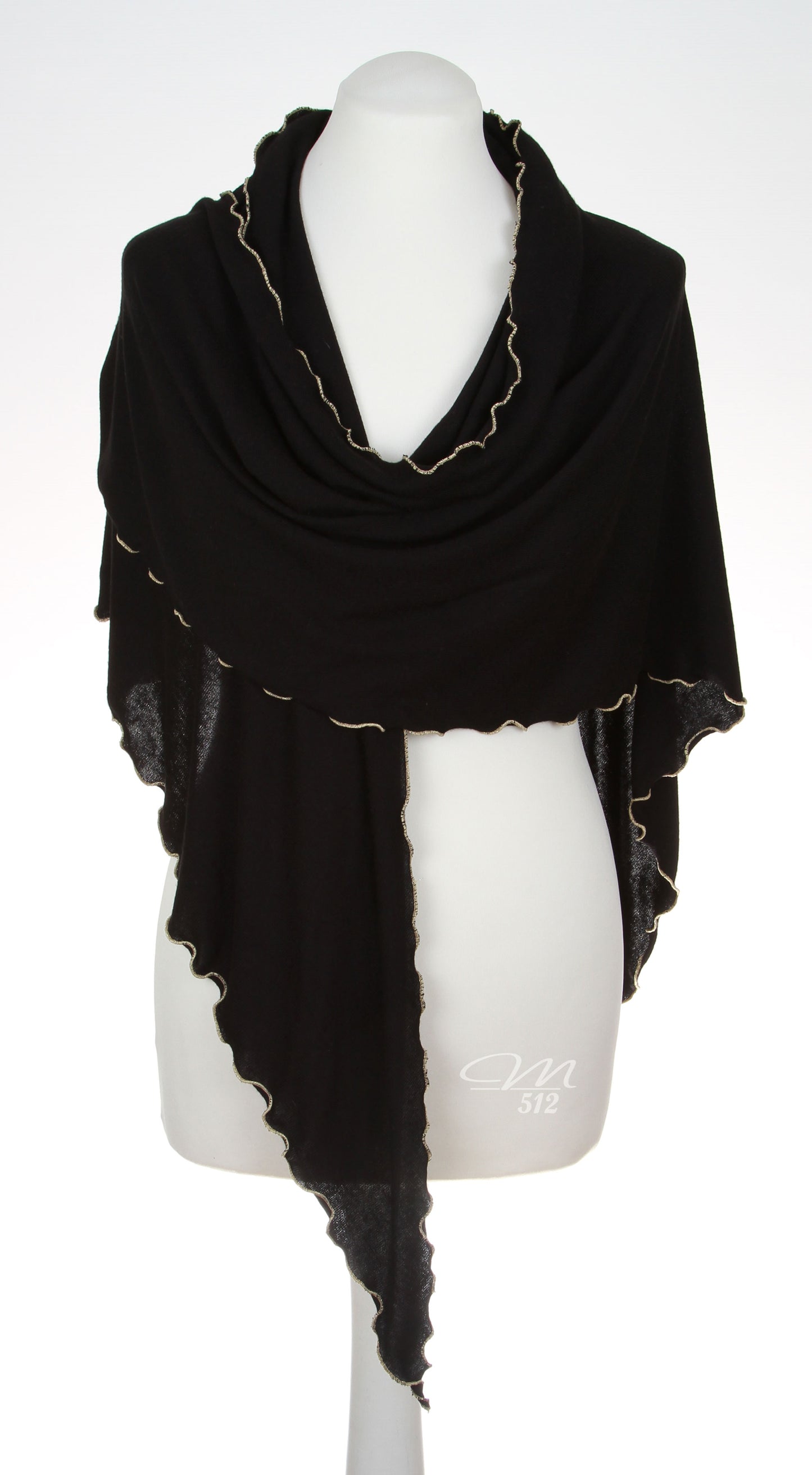 Strick-3Eck Schwarz-Gold