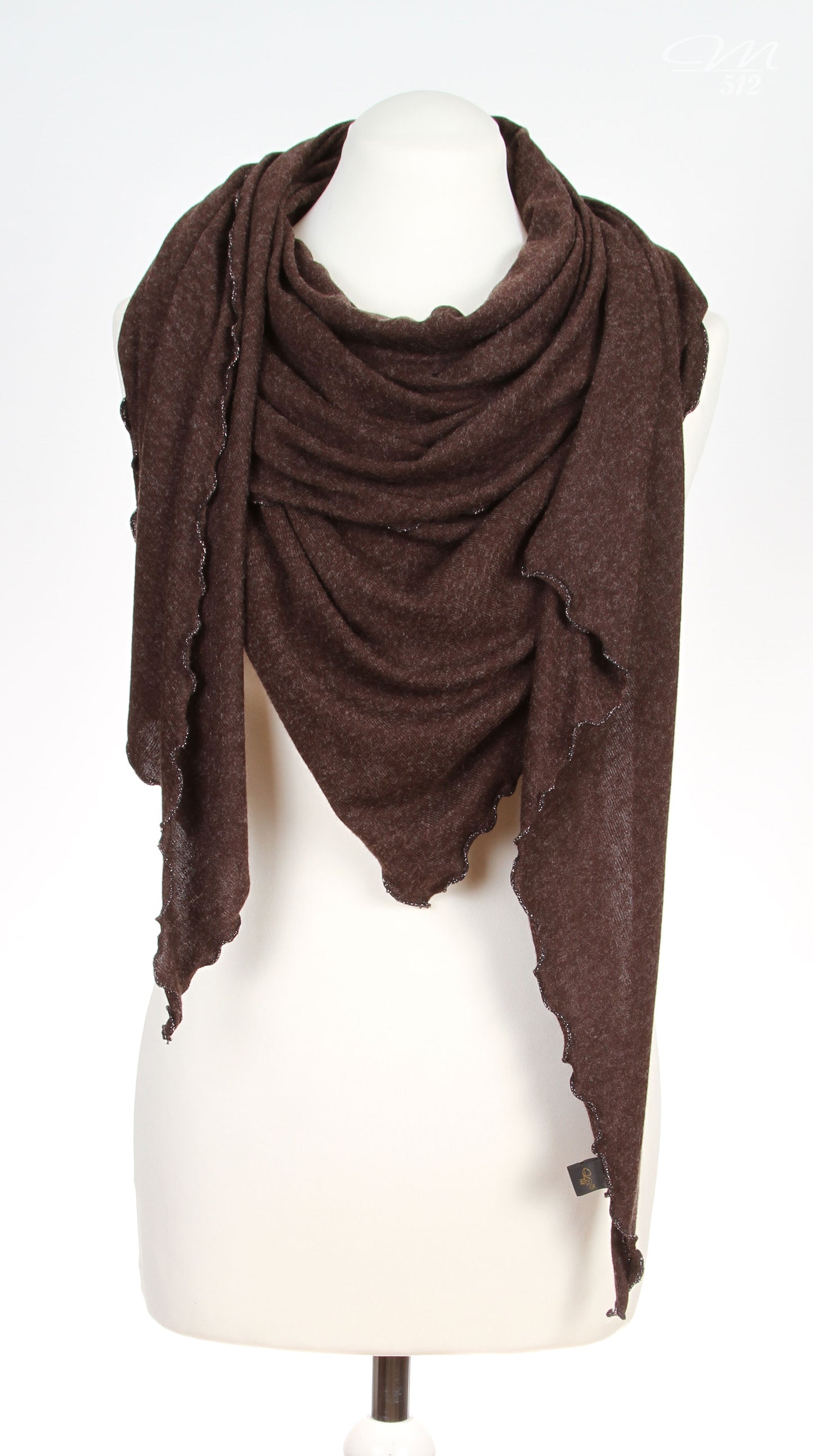 Strick-3Eck Dunkelbraun-Kupfer