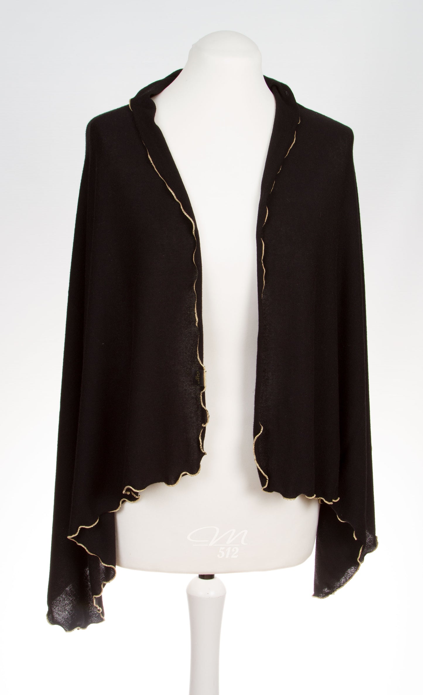 Stricktuch Schwarz-Gold