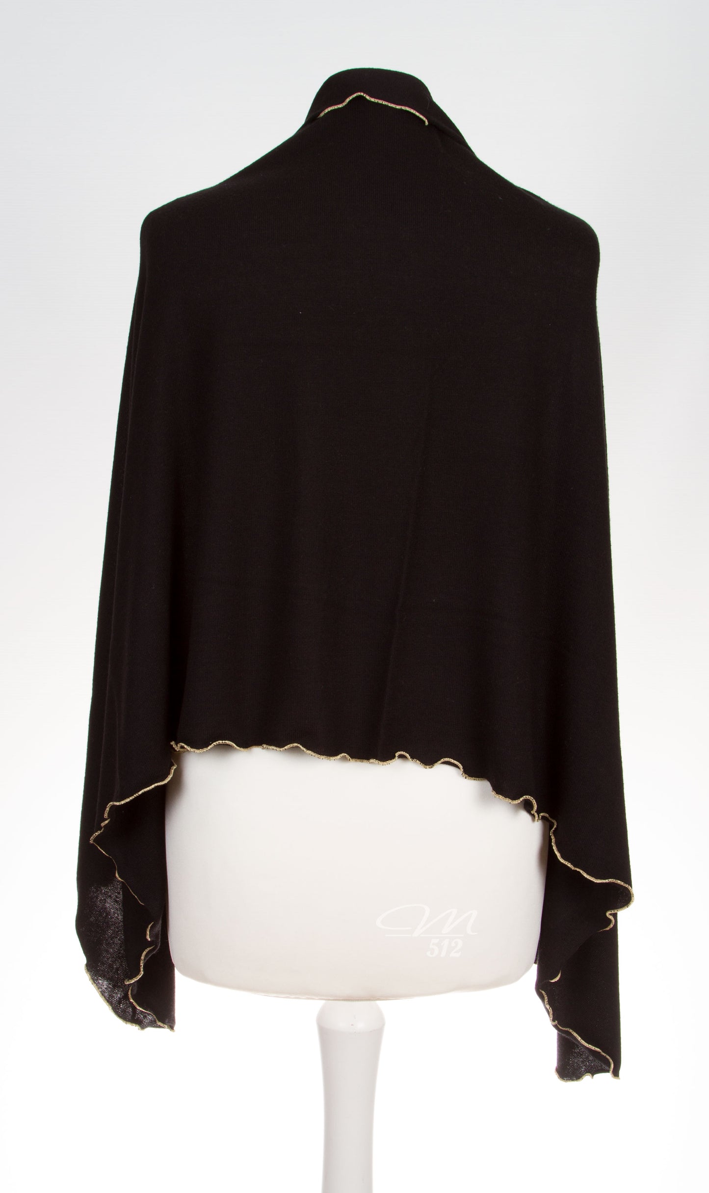 Stricktuch Schwarz-Gold