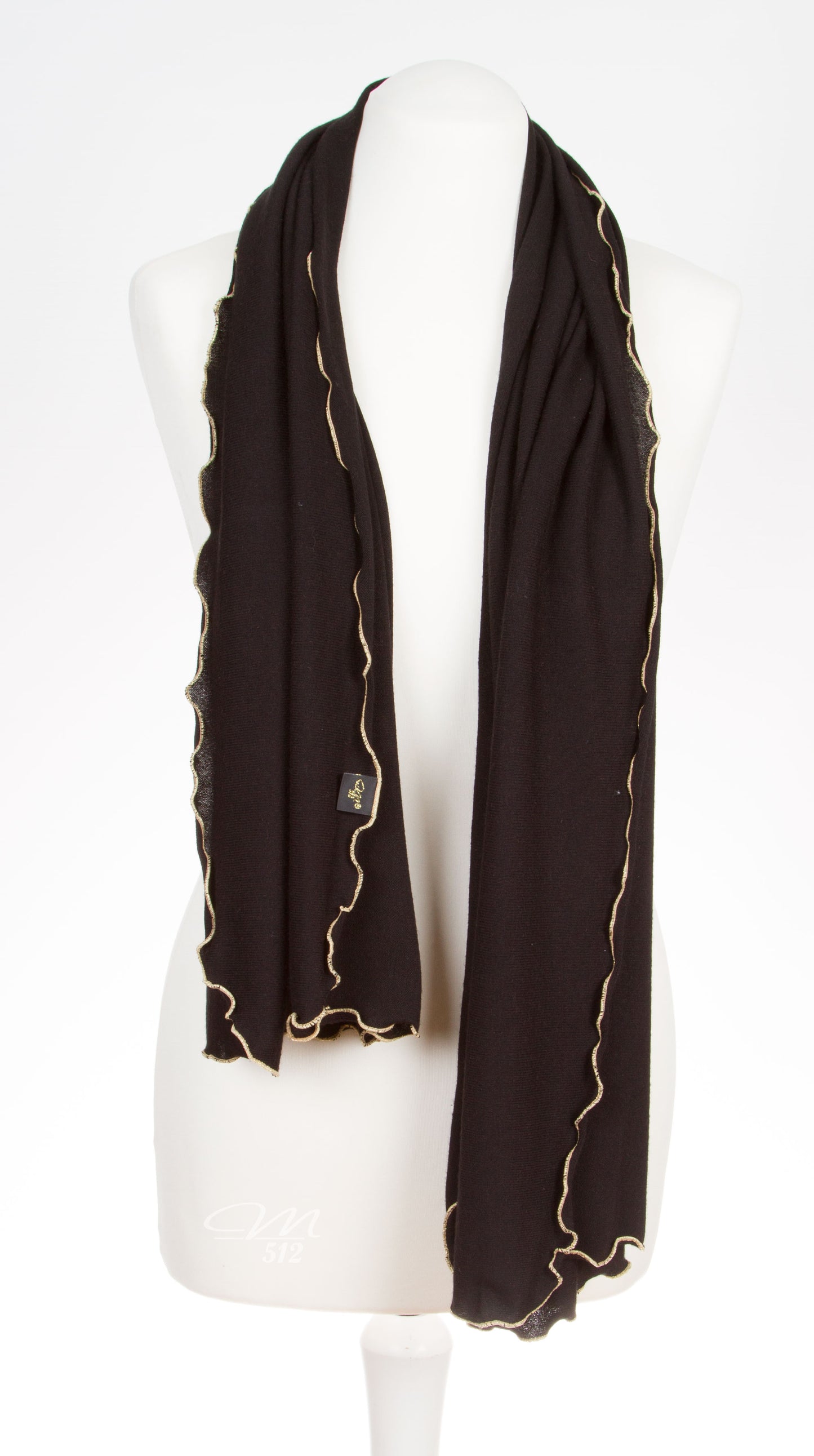 Stricktuch Schwarz-Gold
