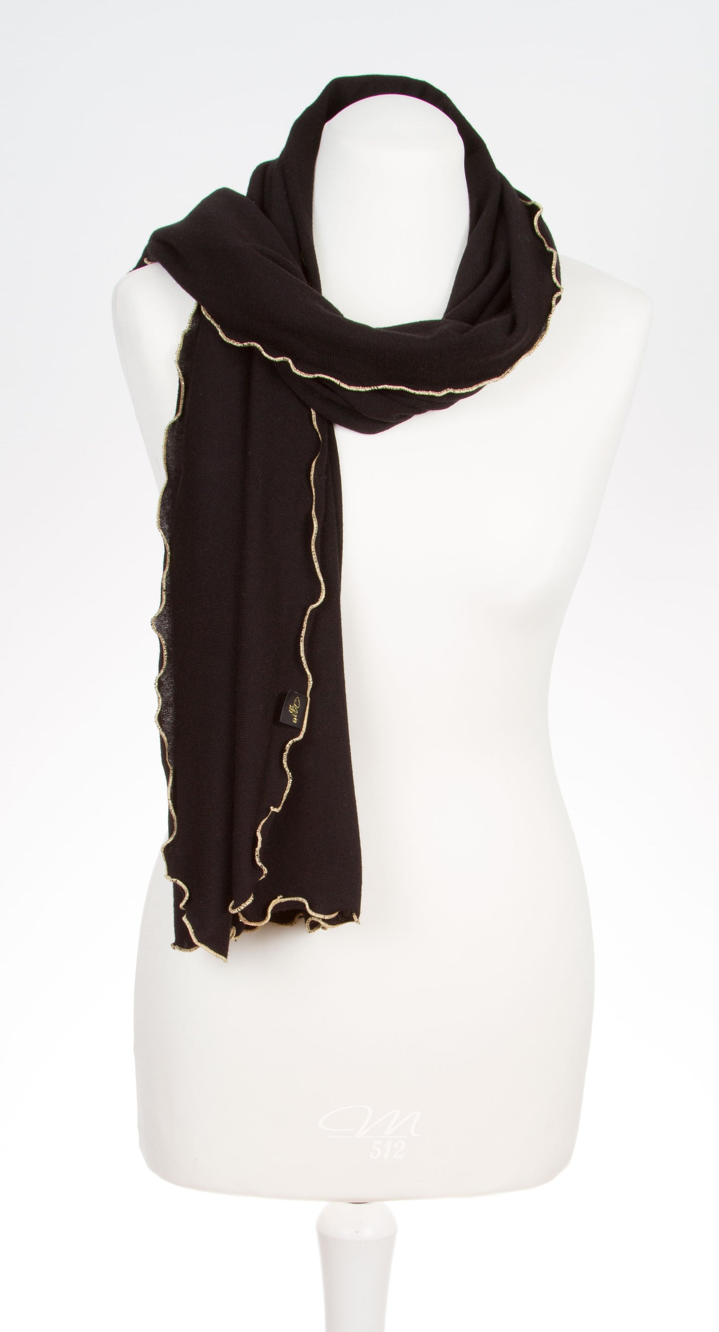 Stricktuch Schwarz-Gold