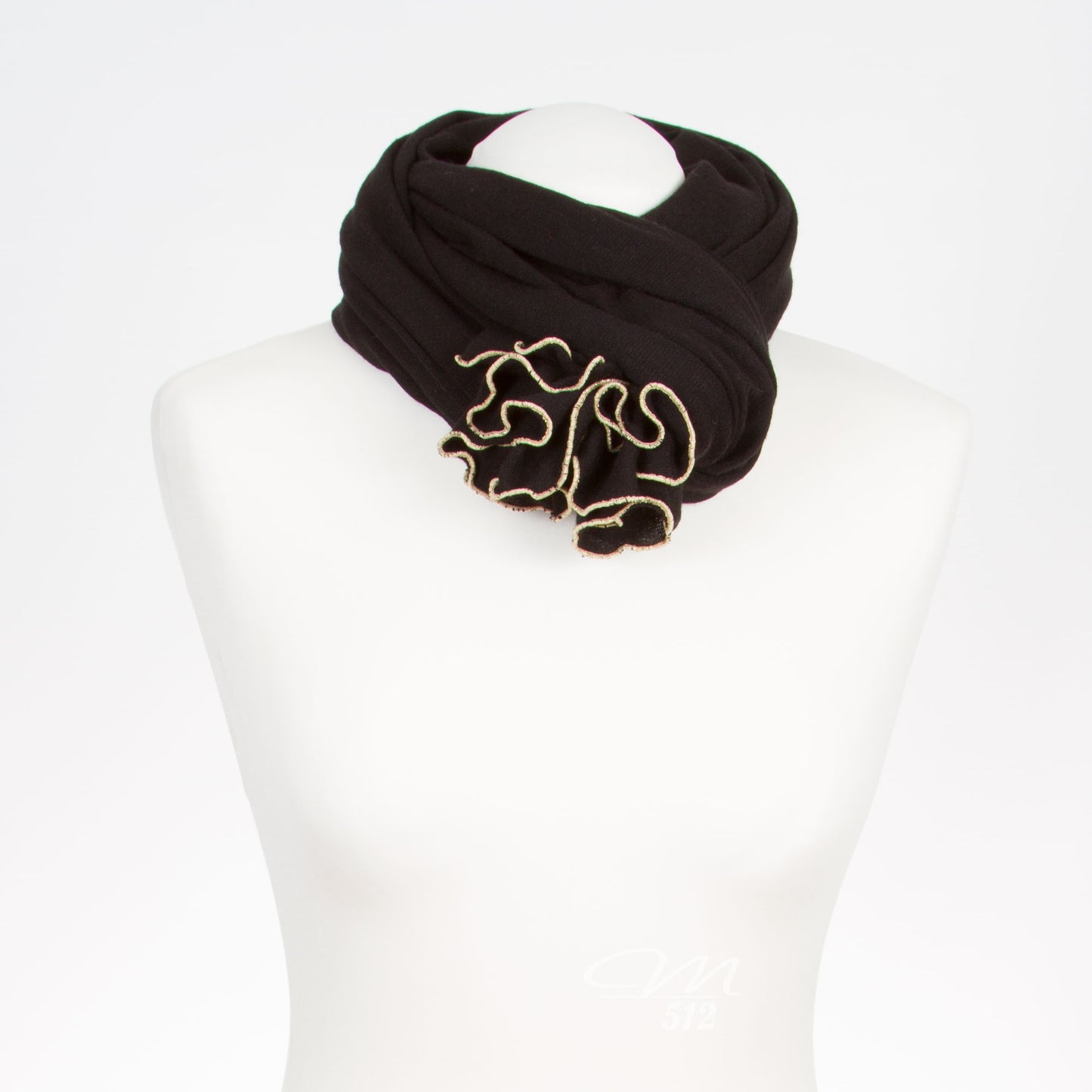 Stricktuch Schwarz-Gold