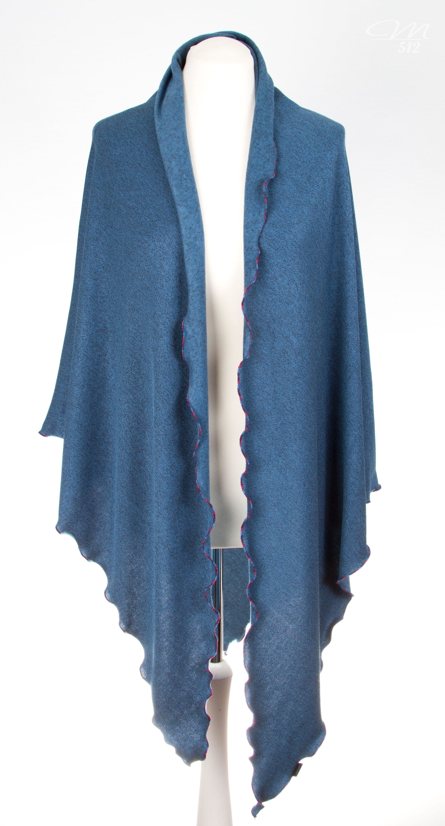 Strick-3Eck Jeans Rot-Blau