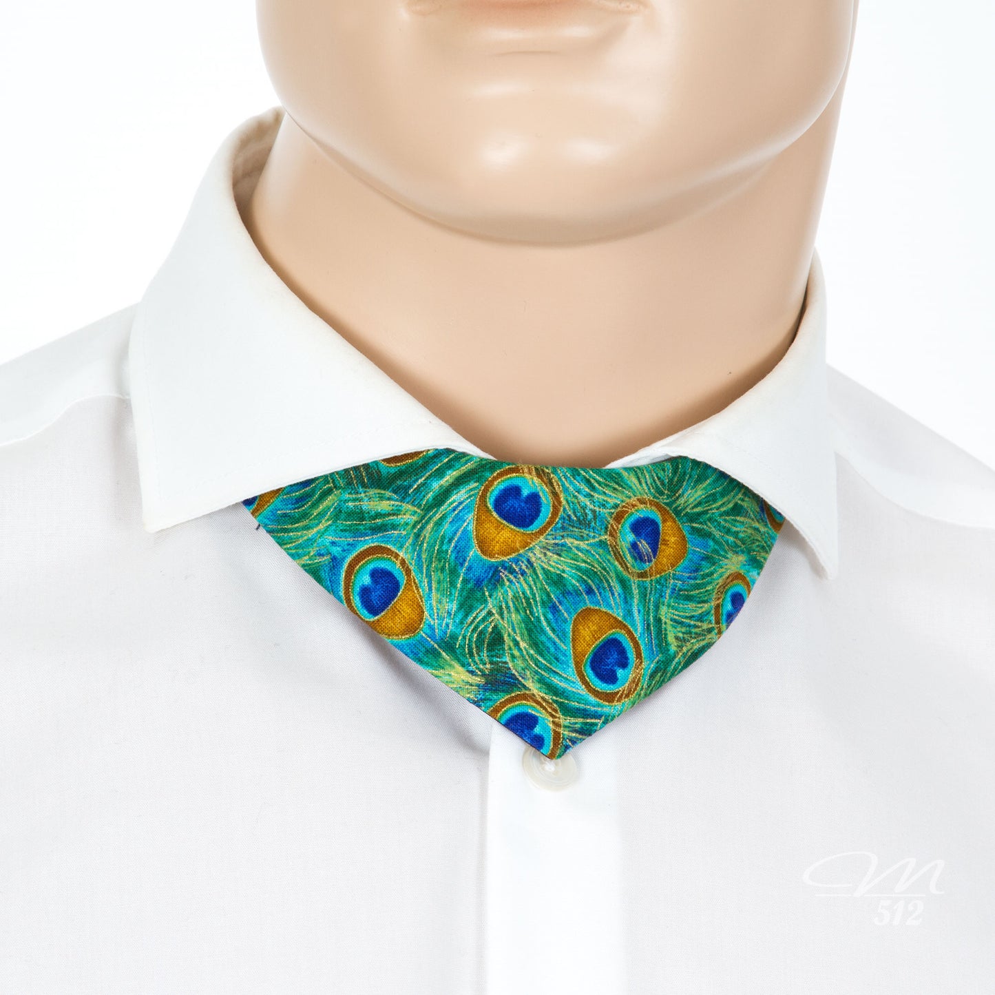 No-Tie Pfau-Blau