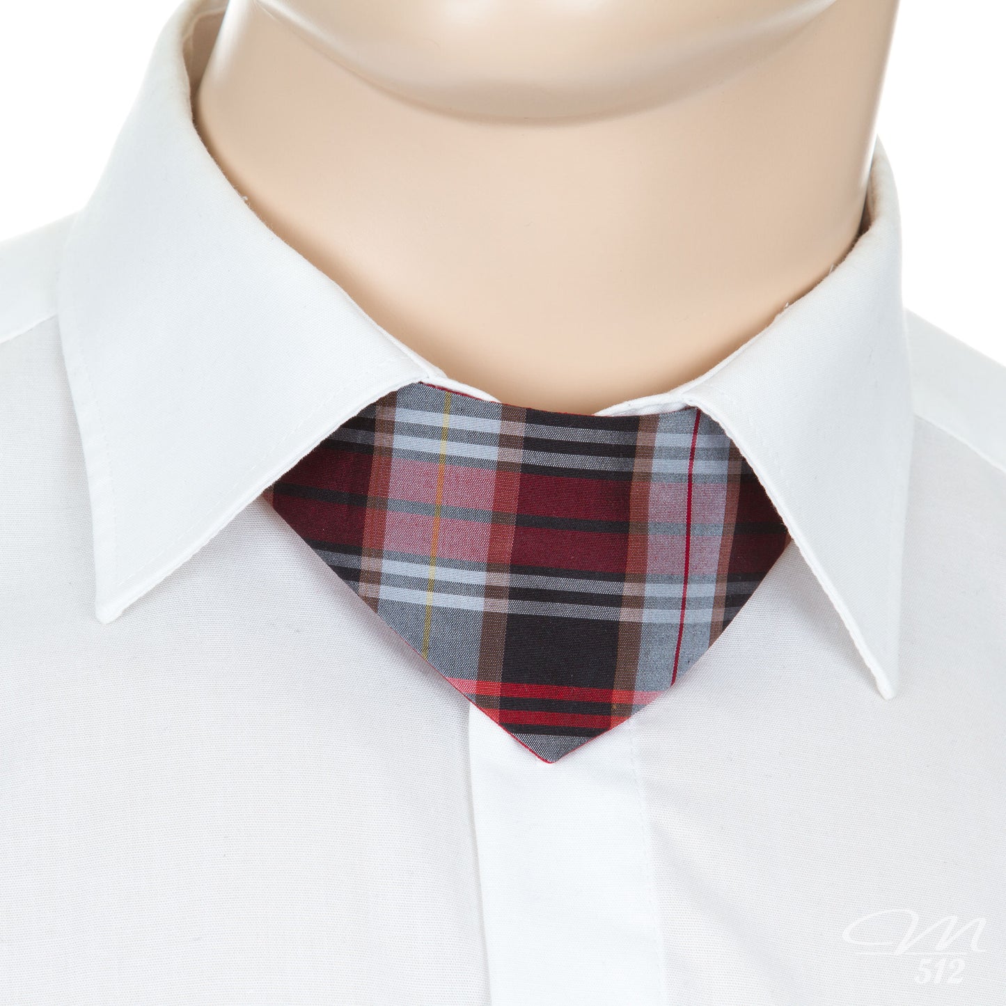 No-Tie Kariert + Rot