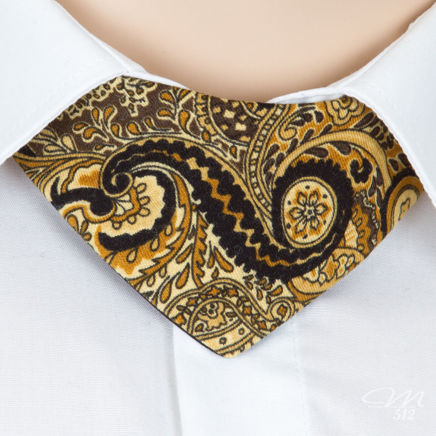 No-Tie Golden Paisley