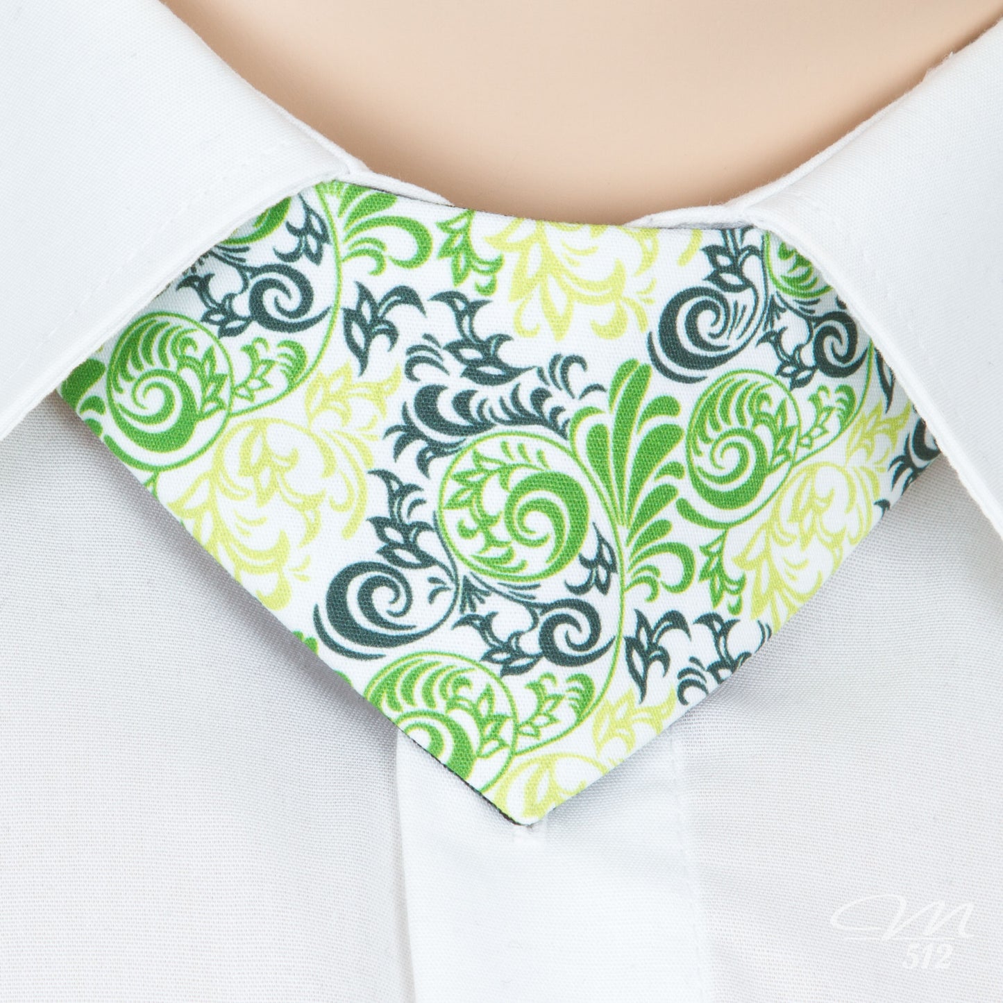 No-Tie Flourish Green & Dark