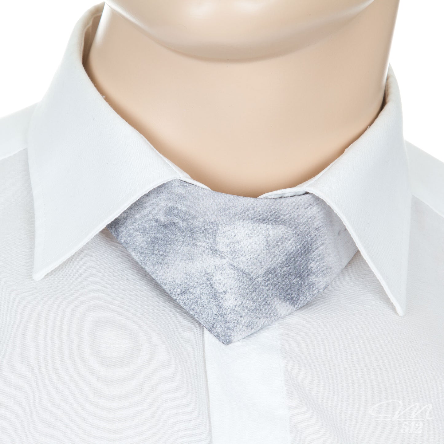 No-Tie Silber-Weiß