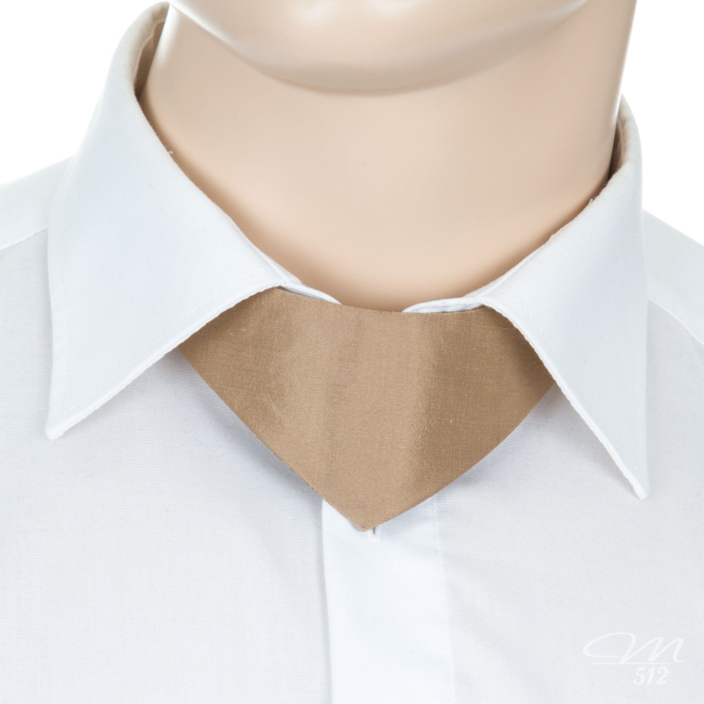 No-Tie Beige Silk