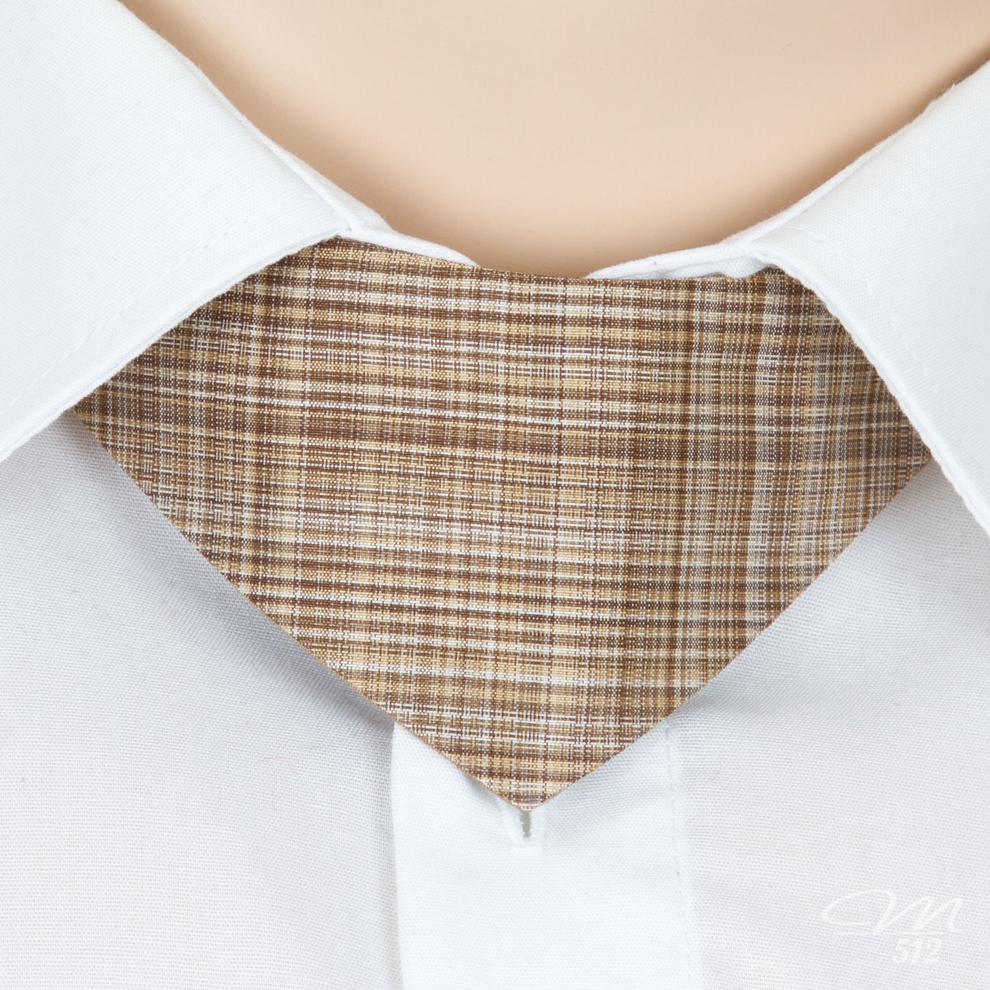 No-Tie Beige Silk