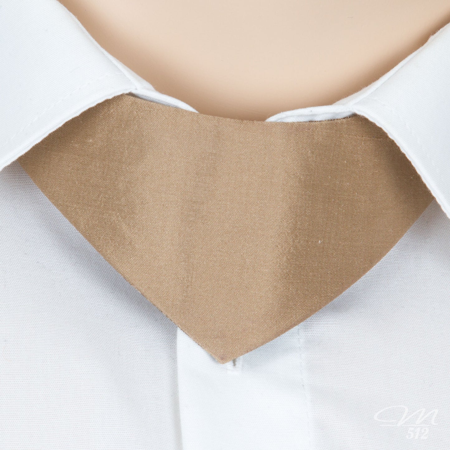 No-Tie Beige Silk
