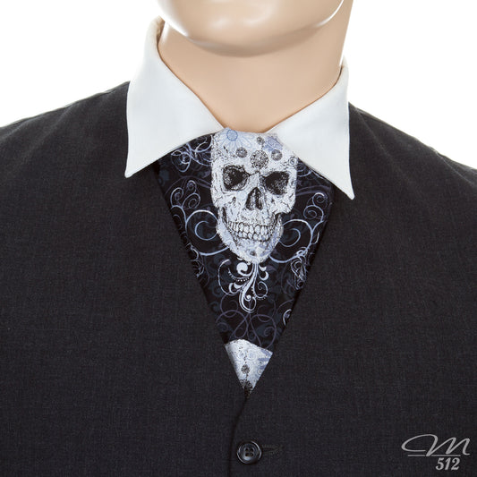 Krawattenschal Silver Skull