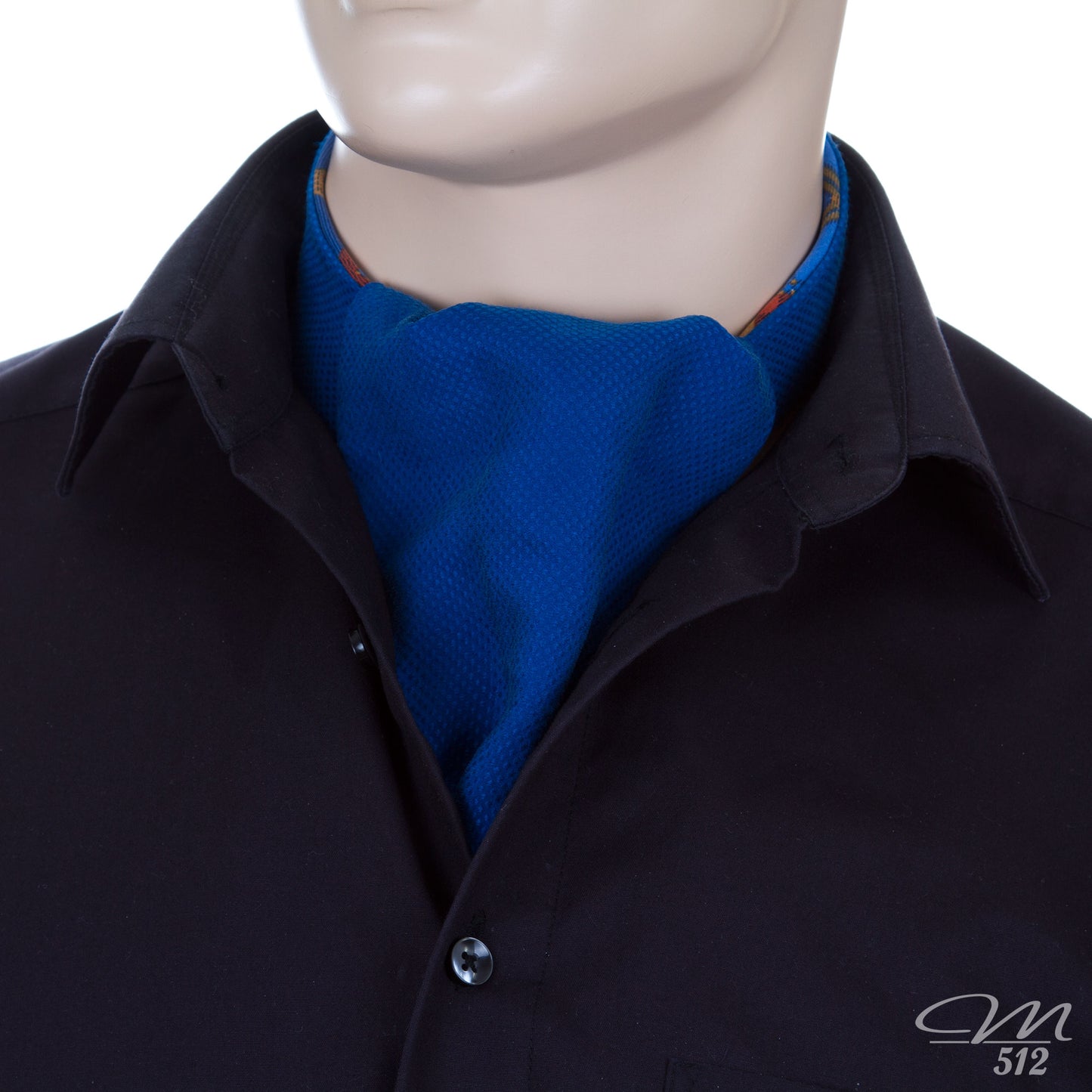 Wende-Krawattenschal Kavallerie Braun-Blau