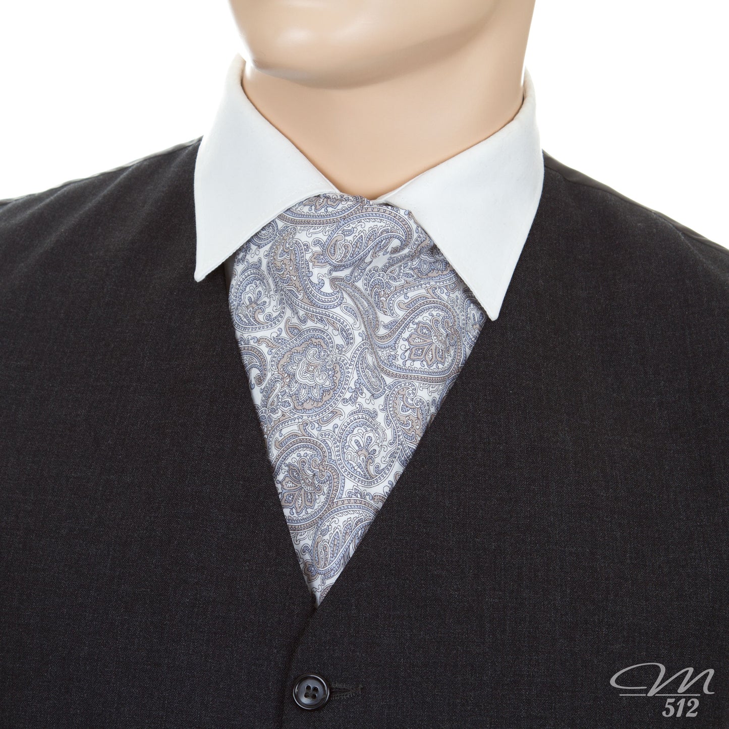 Wende-Krawattenschal Paisley Classic Bleu