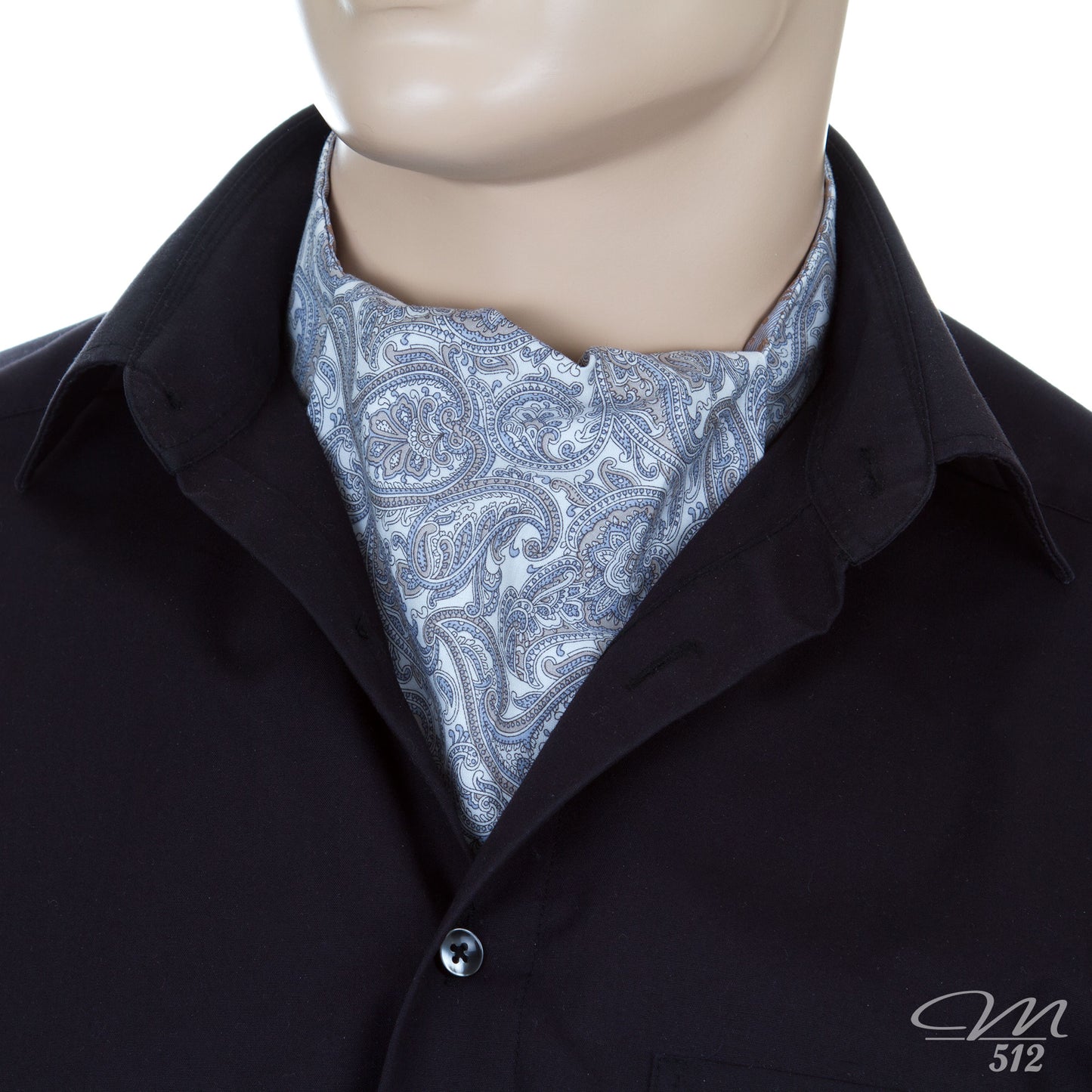 Wende-Krawattenschal Paisley Classic Bleu