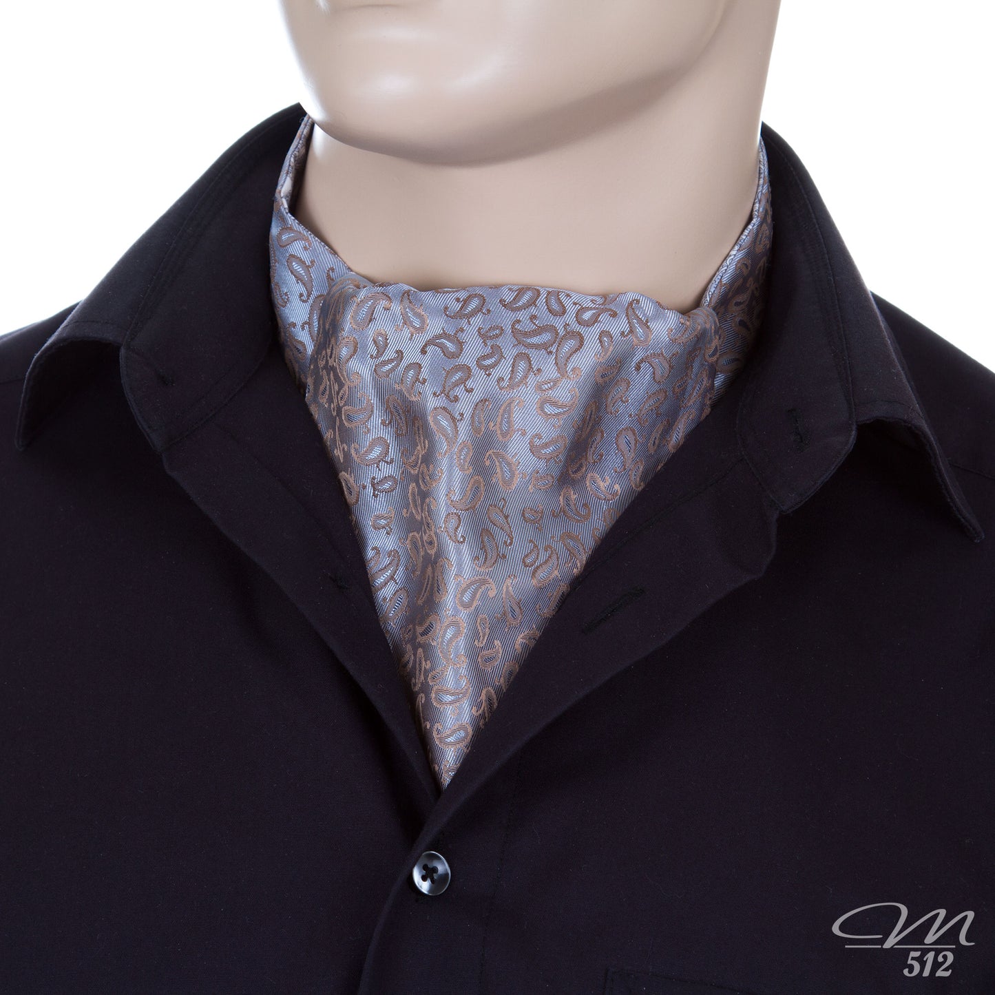 Wende-Krawattenschal Paisley Classic Bleu